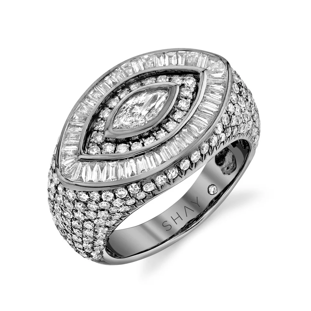 EVIL EYE PAVE MARQUISE RING - Image 4