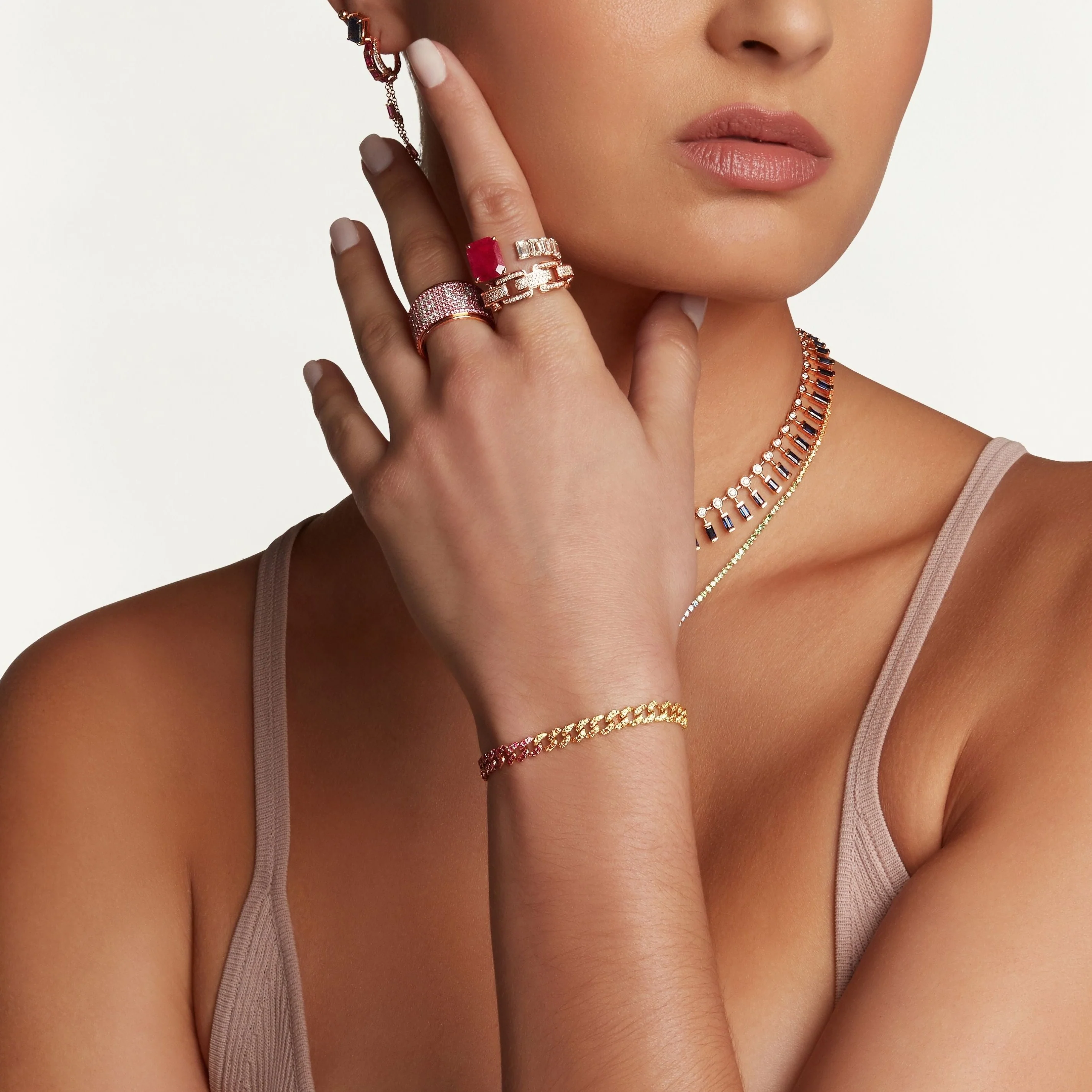 RUBY & DIAMOND FLOATING RING - Image 2