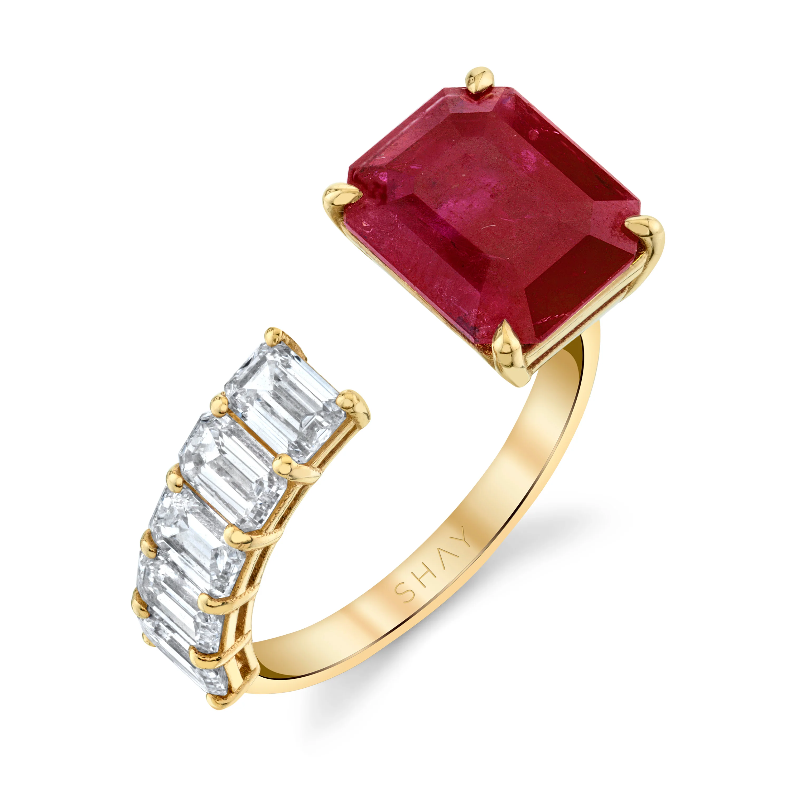 RUBY & DIAMOND FLOATING RING - Image 3