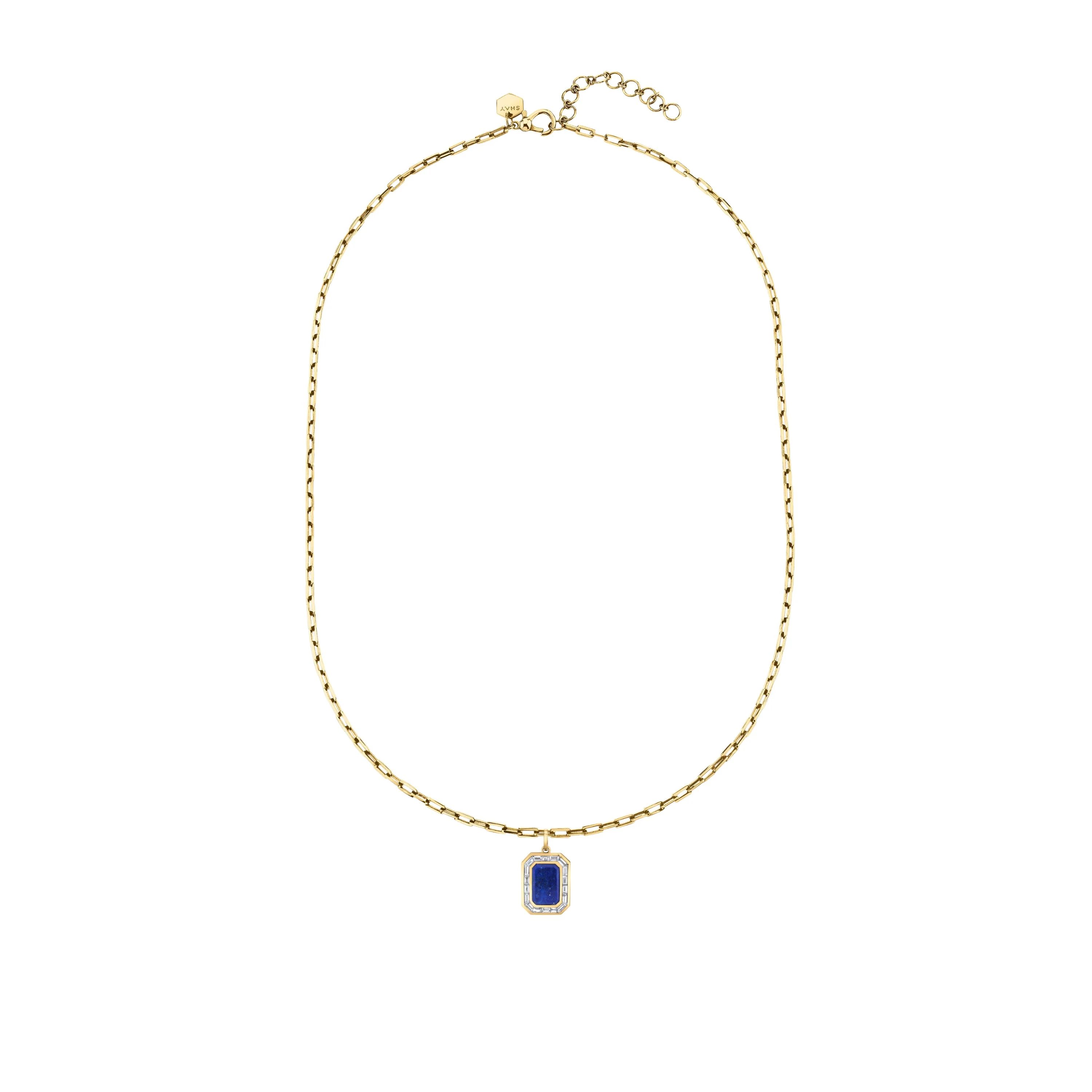 LAPIS NAMEPLATE NECKLACE - Image 2
