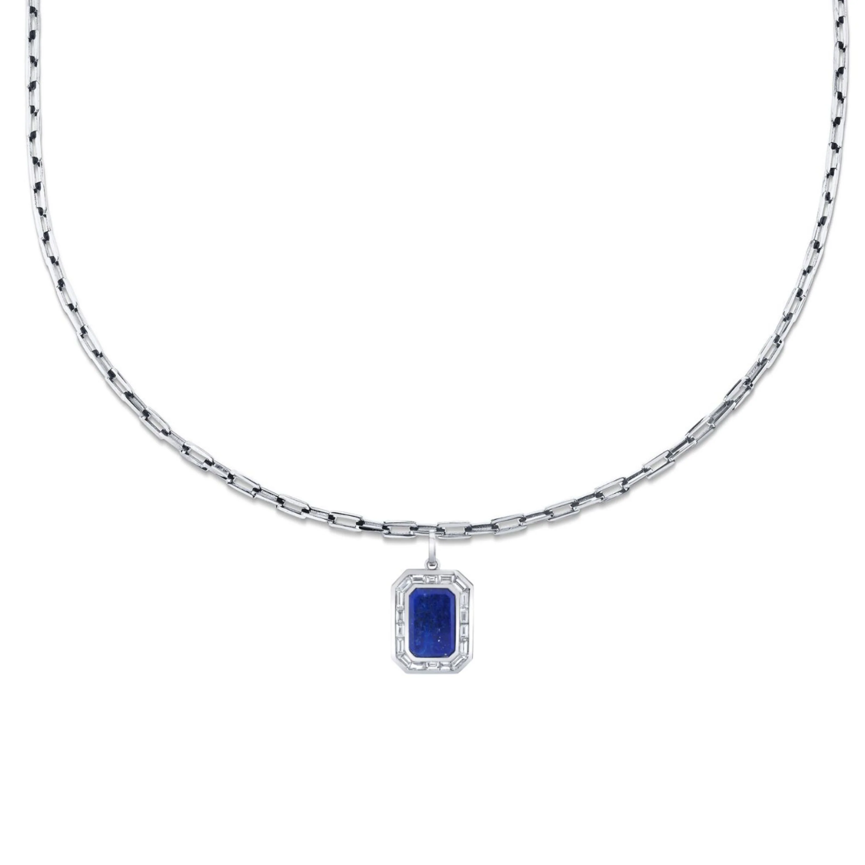 LAPIS NAMEPLATE NECKLACE - Image 3