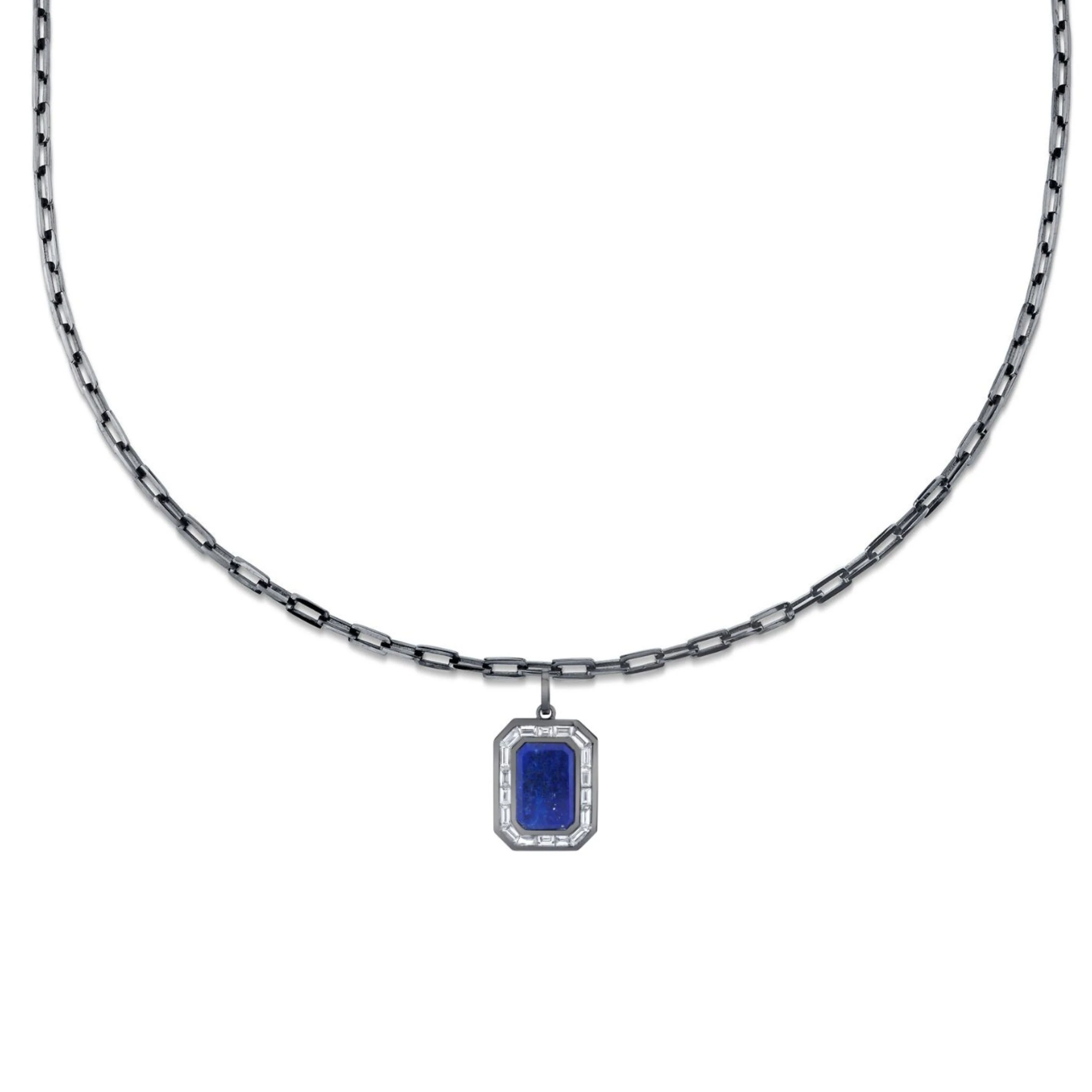 LAPIS NAMEPLATE NECKLACE - Image 4