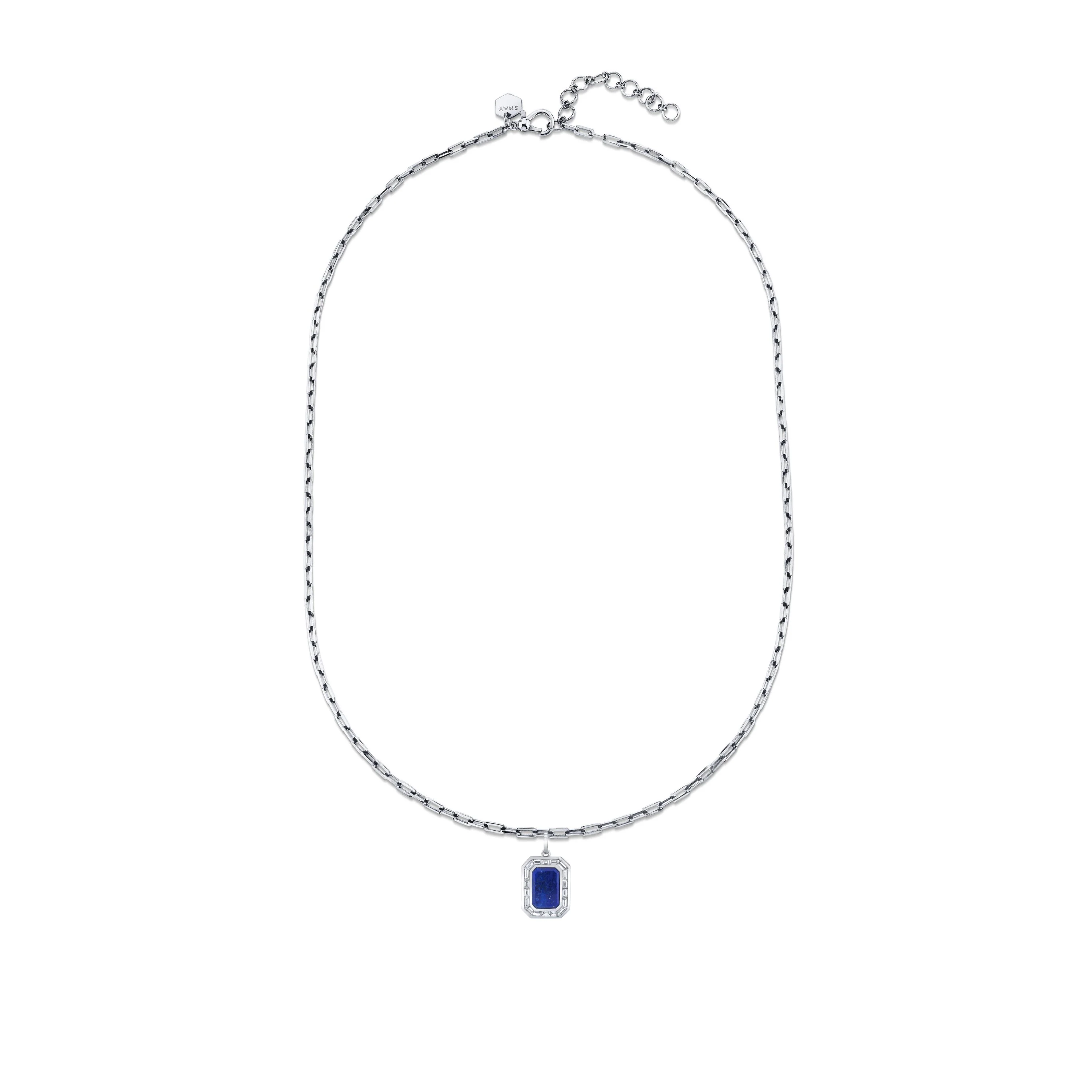 LAPIS NAMEPLATE NECKLACE - Image 5