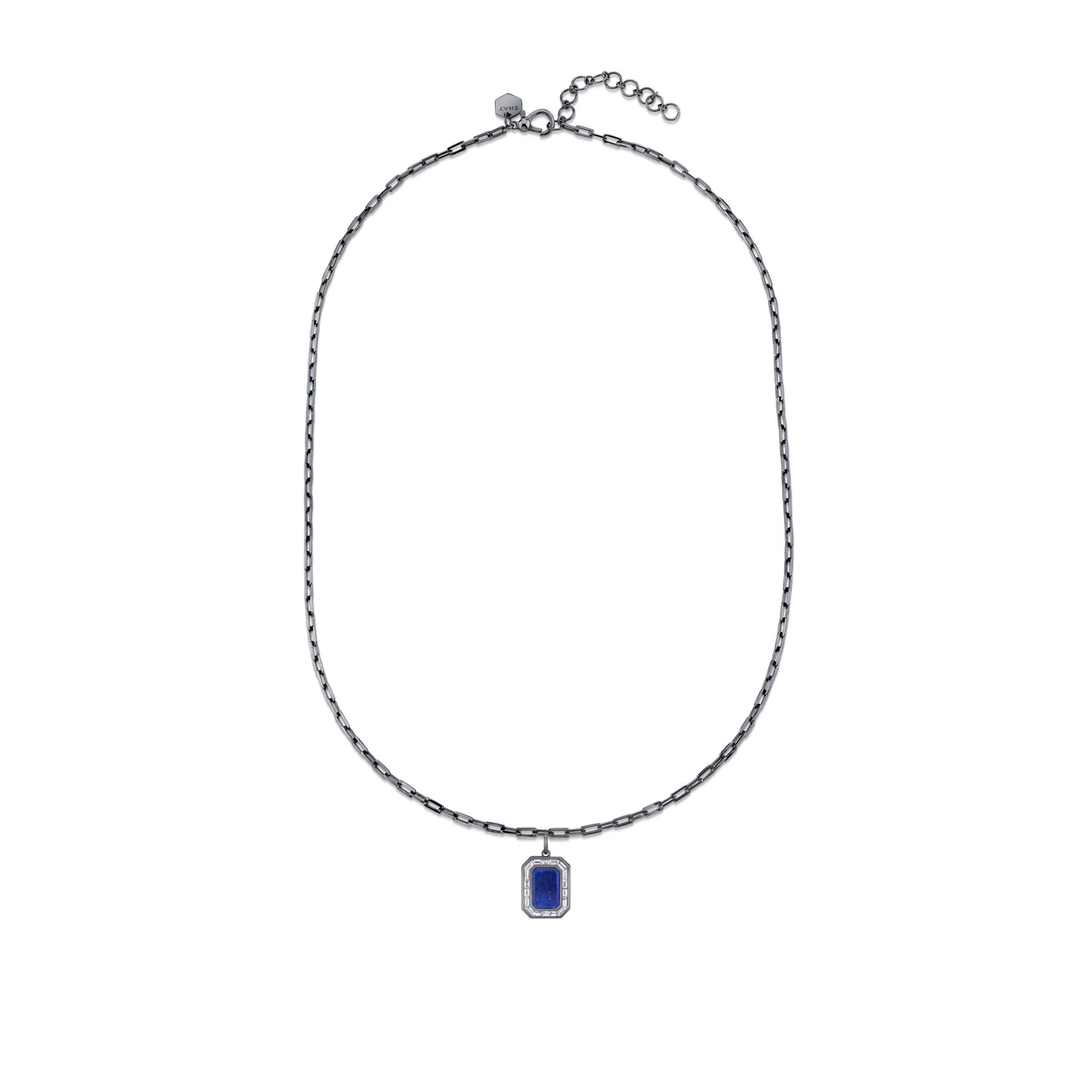LAPIS NAMEPLATE NECKLACE - Image 6