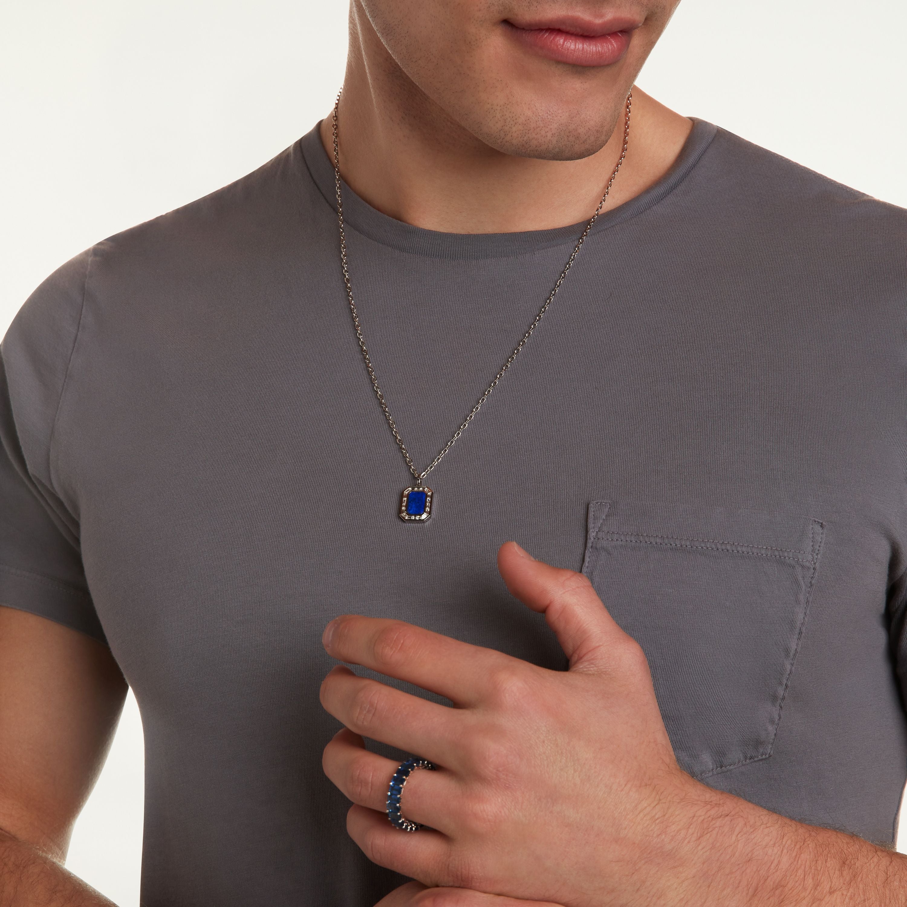 LAPIS NAMEPLATE PENDANT - Image 2