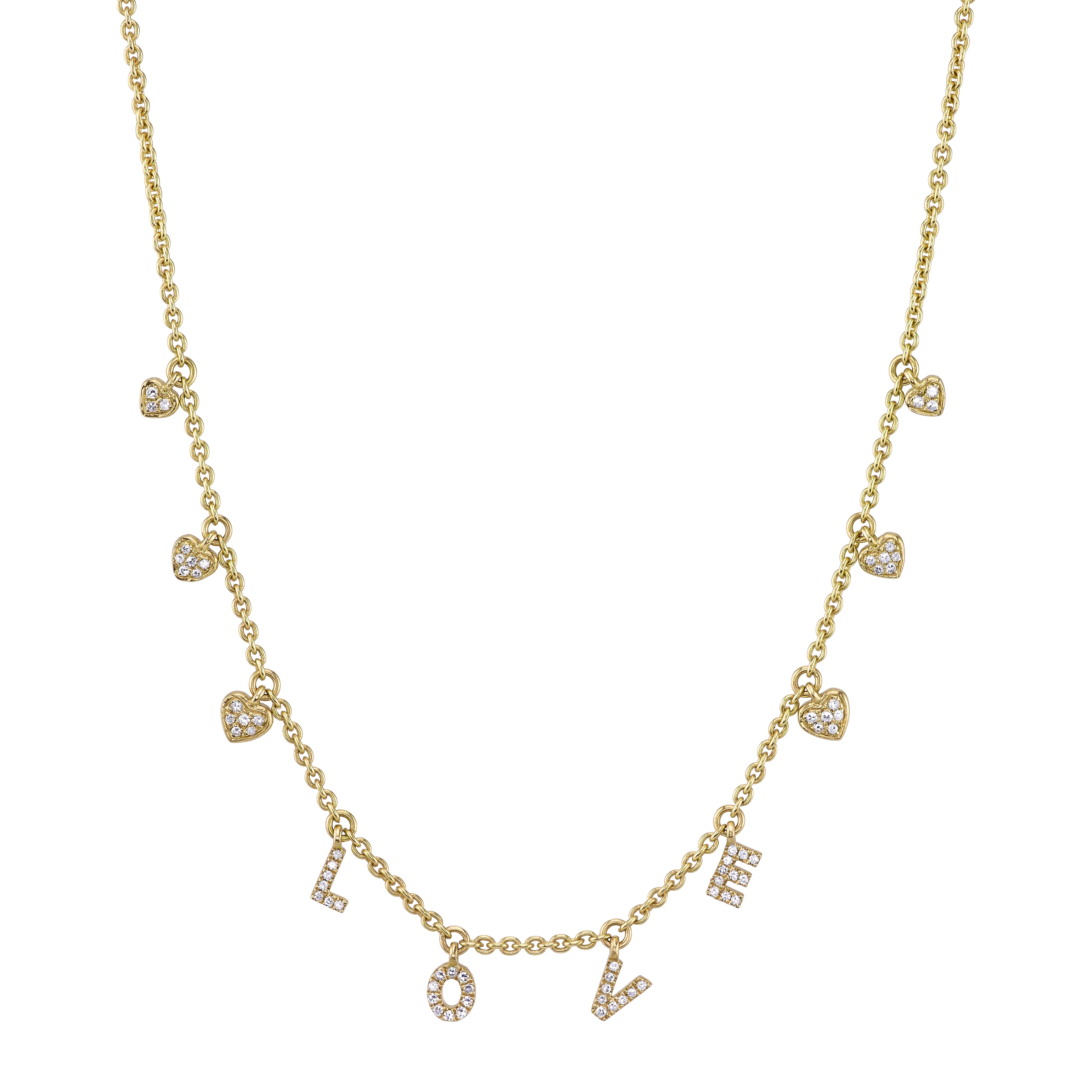 READY TO SHIP LOVE DANGLE DROP NECKLACE