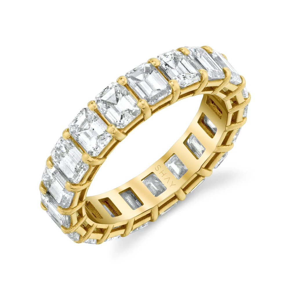 DIAMOND EMERALD CUT ETERNITY BAND, 5cts - Image 3