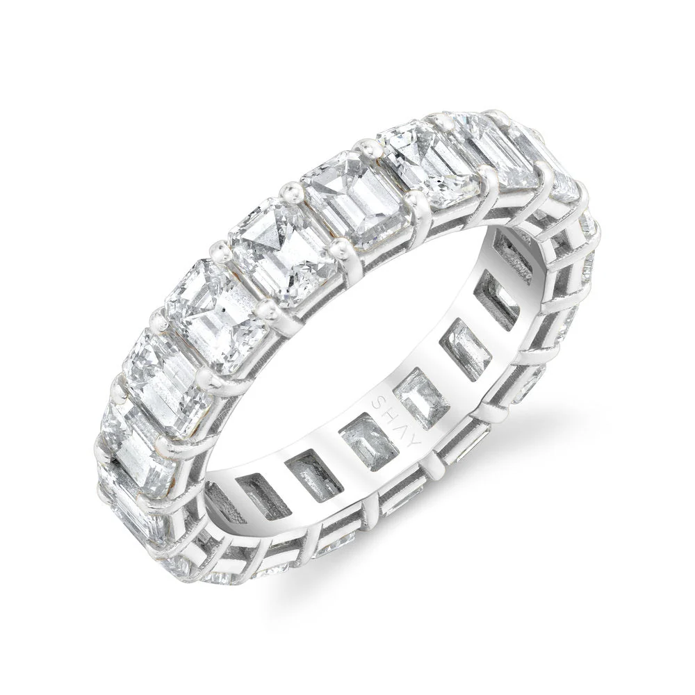 DIAMOND EMERALD CUT ETERNITY BAND, 5cts - Image 4