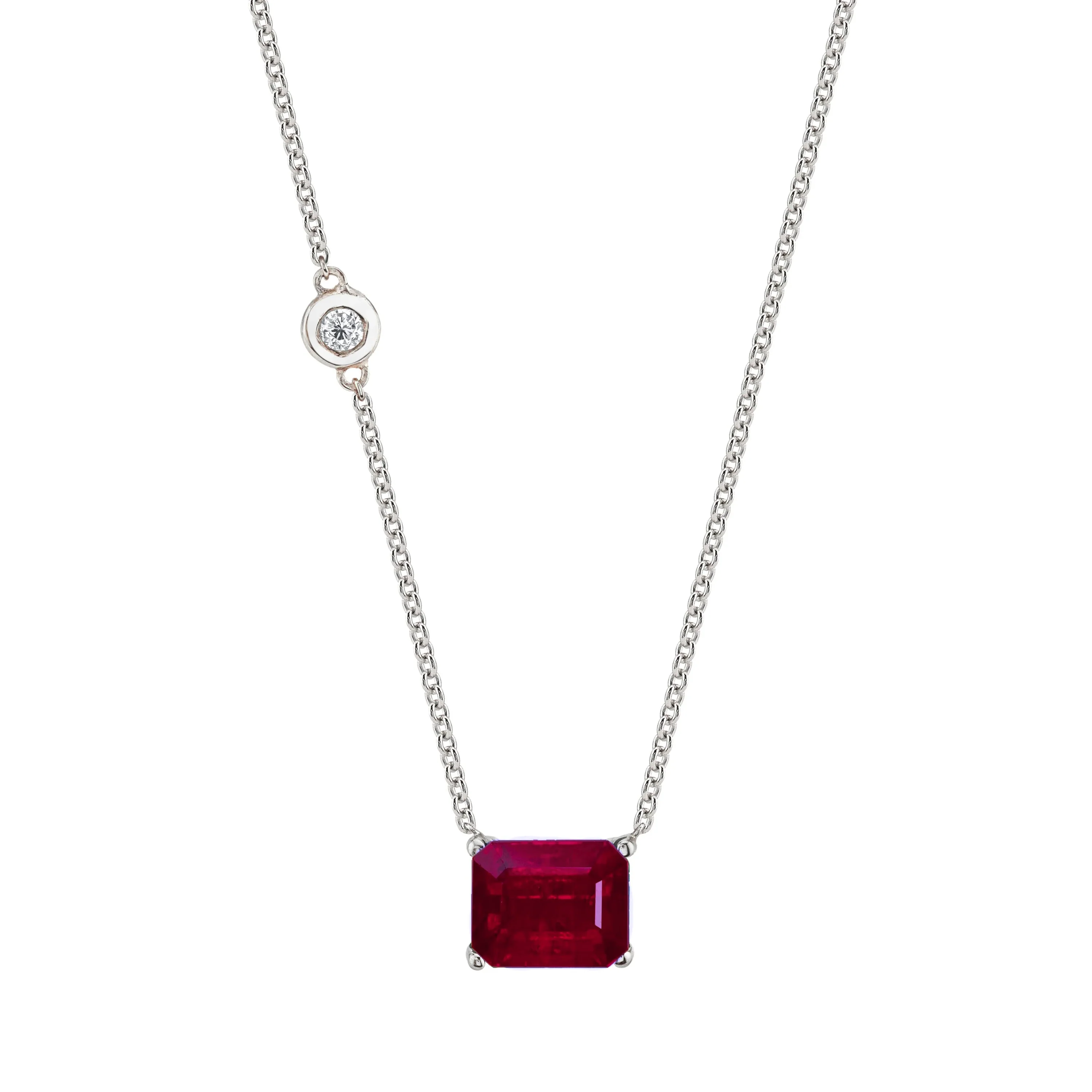 RUBY SOLITAIRE NECKLACE - Image 2
