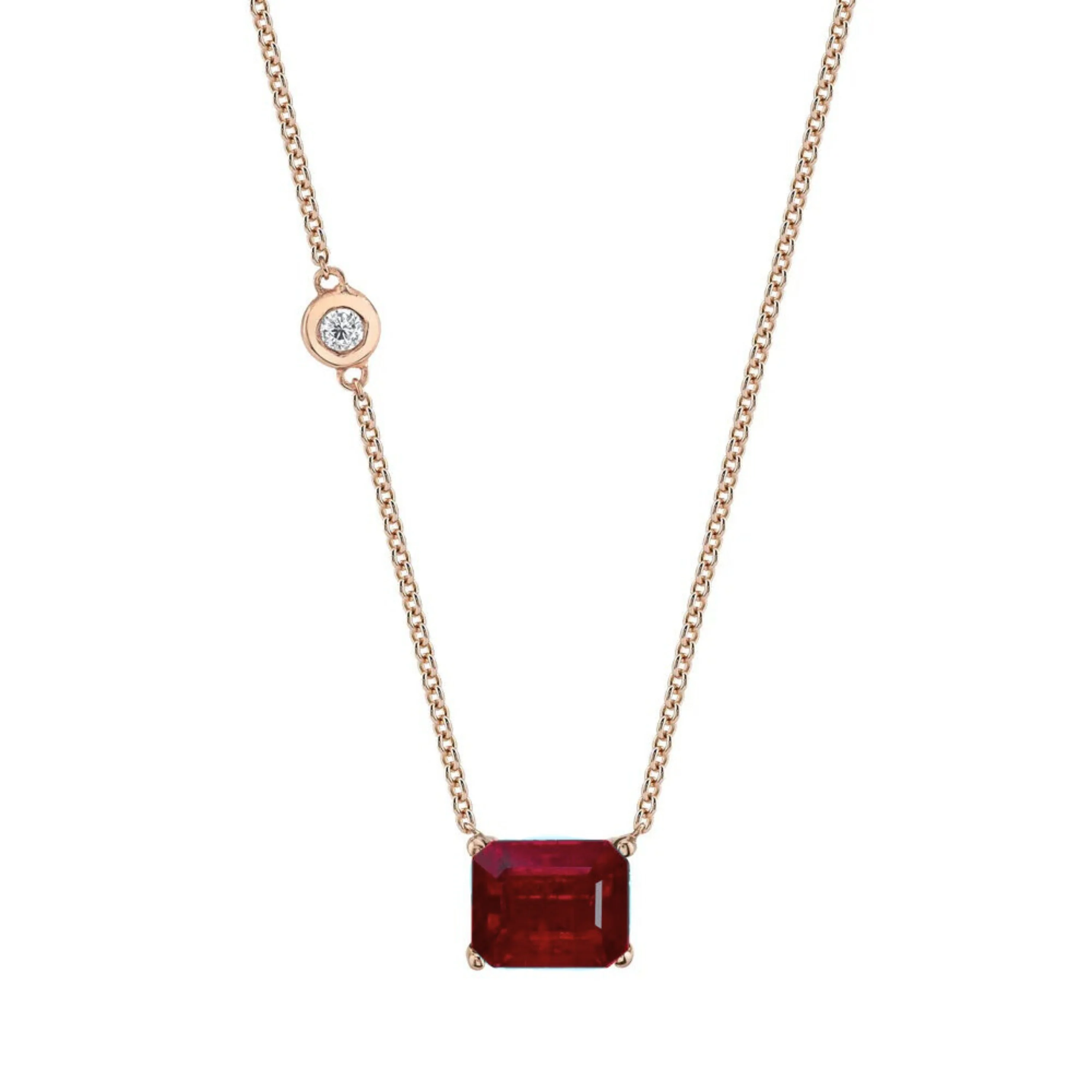 RUBY SOLITAIRE NECKLACE - Image 3
