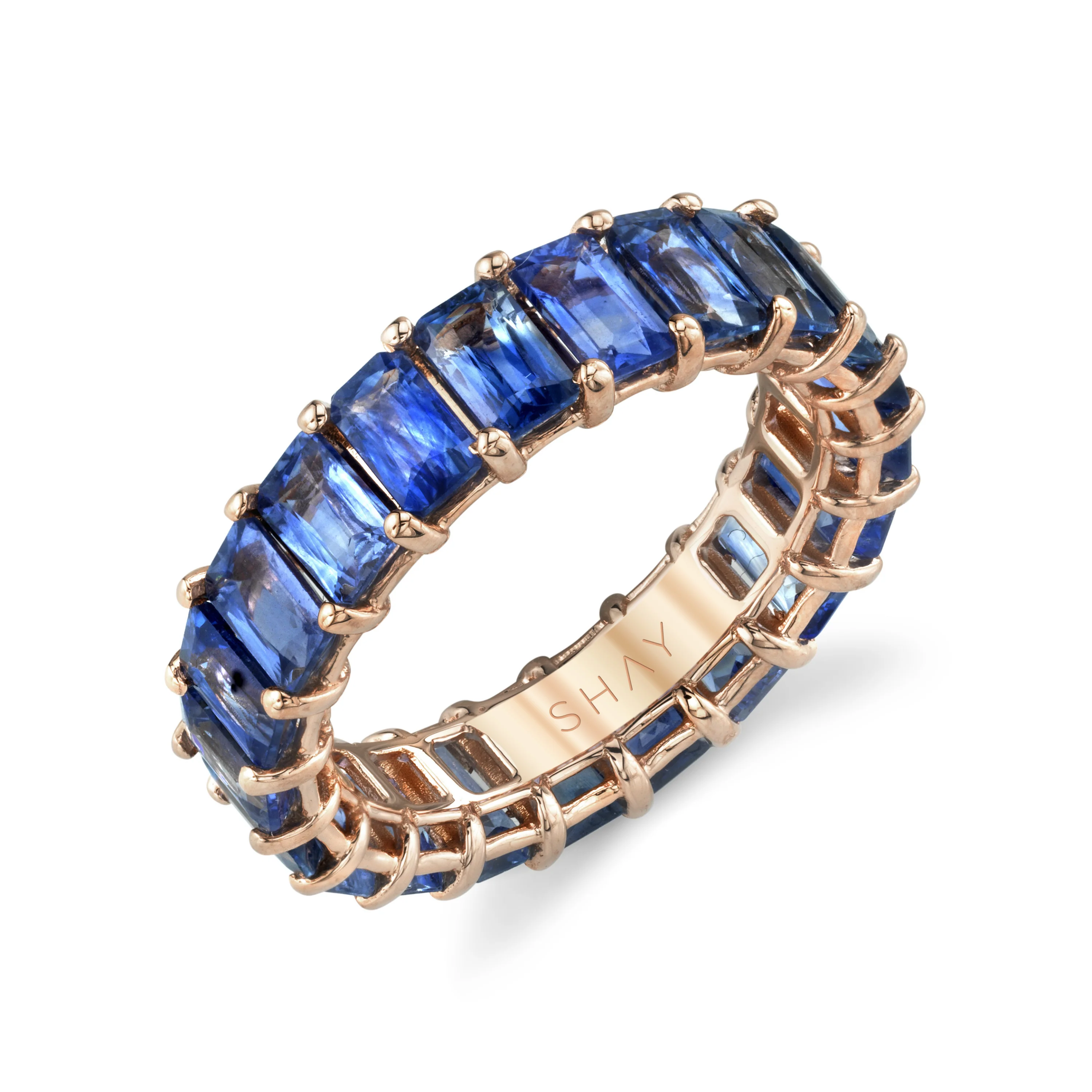 MEN'S BLUE SAPPHIRE ETERNITY BAND - Image 3