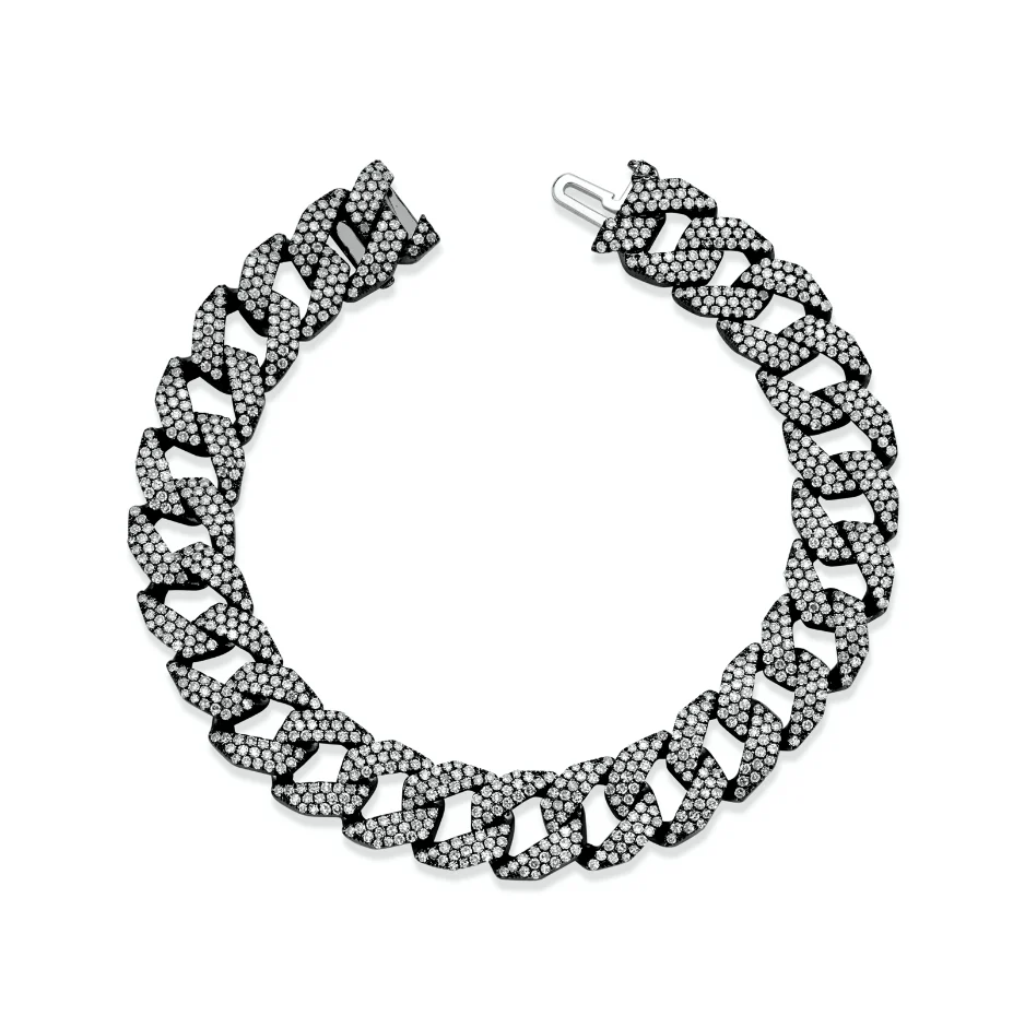 MEN'S DIAMOND GEO LINK BRACELET