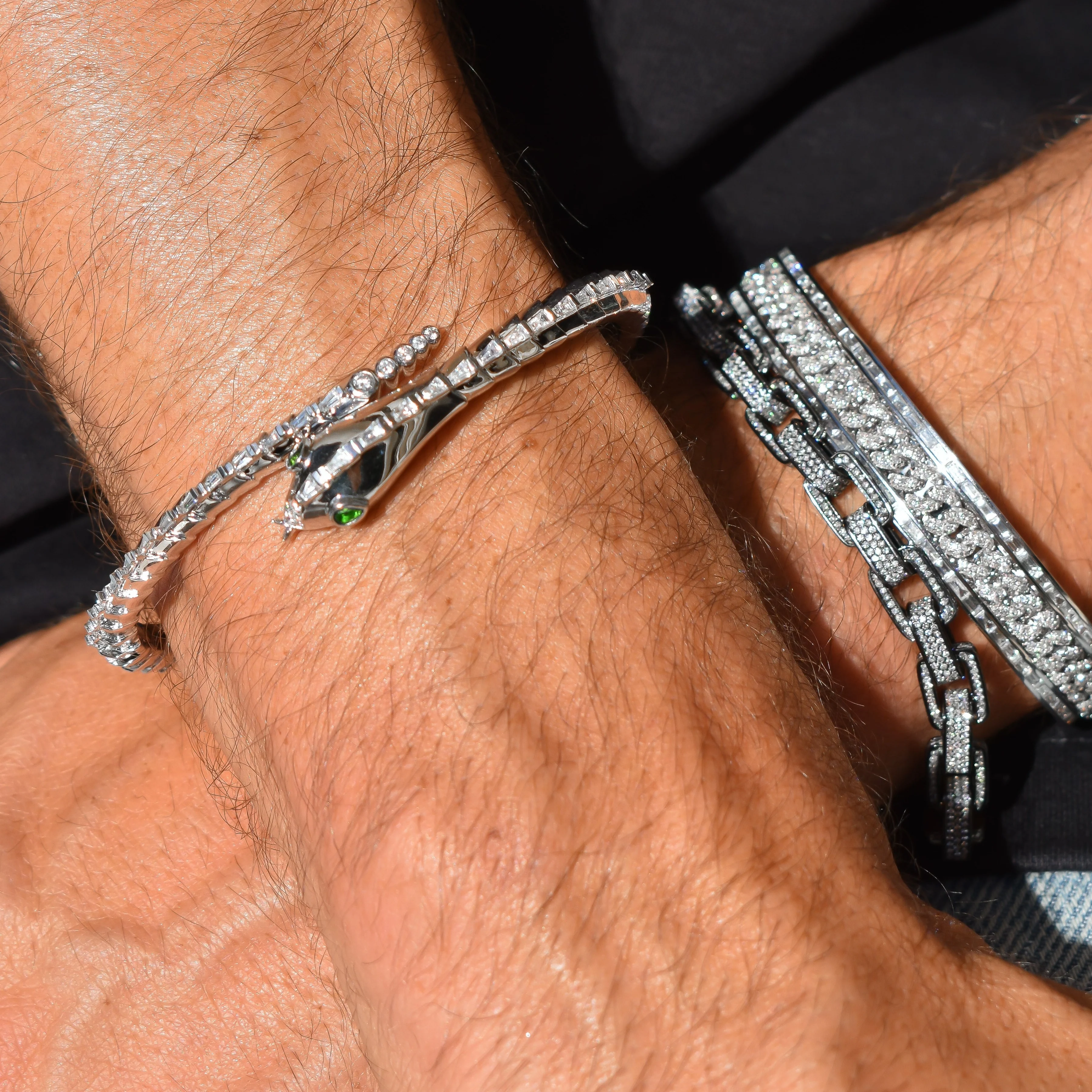 MEN'S DIAMOND LINK BANGLE - Image 6