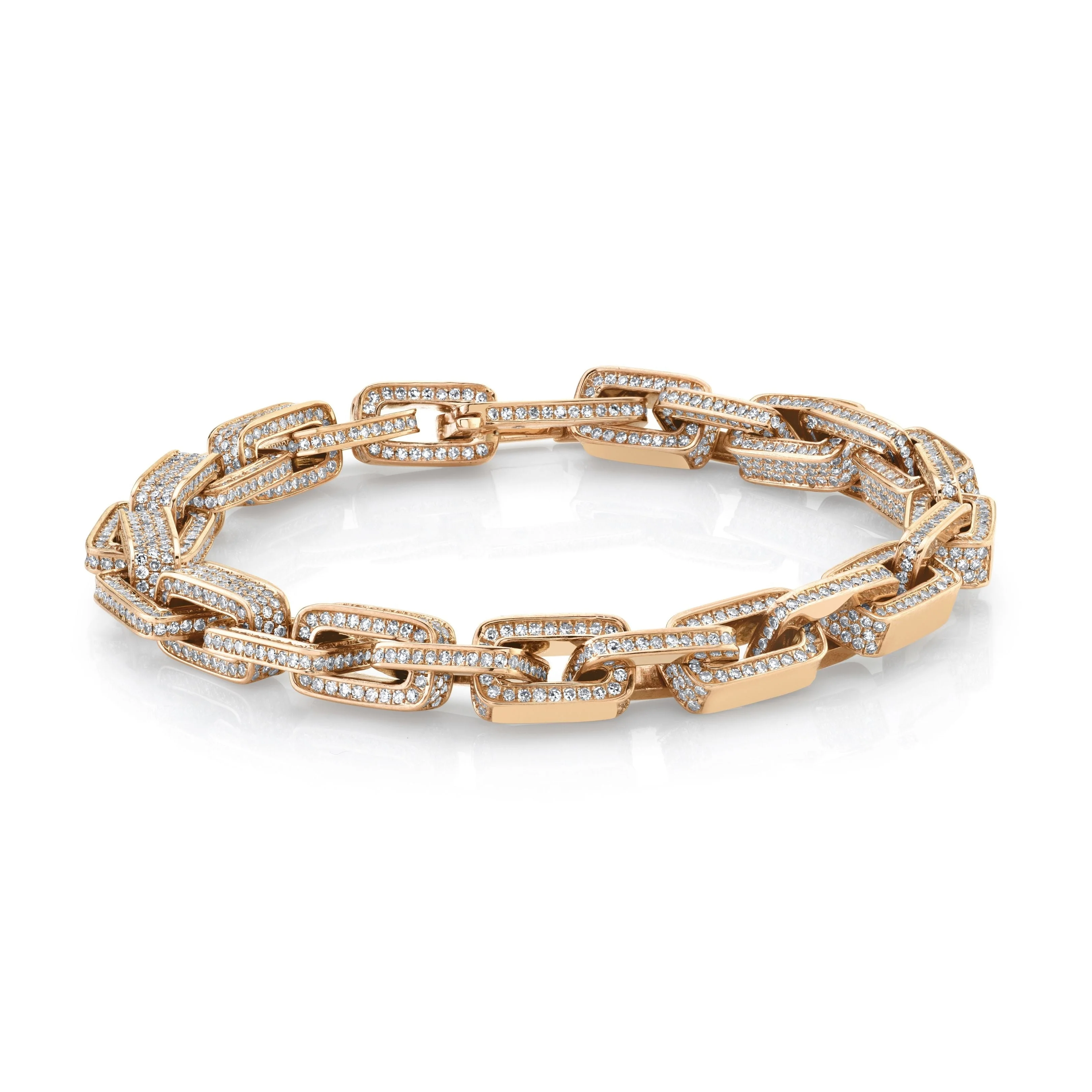 MEN'S DIAMOND PAVE DECO LINK BRACELET - Image 3