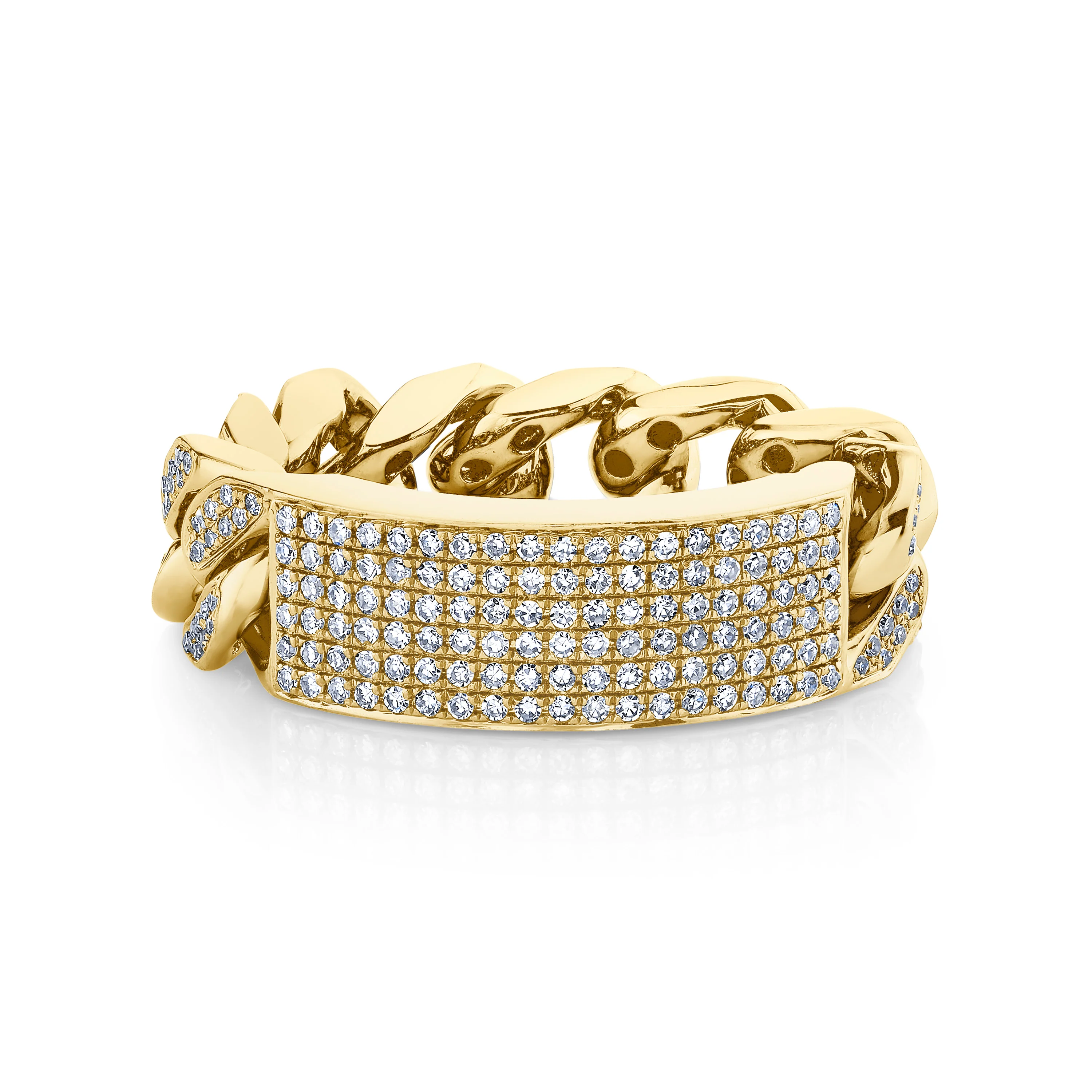MEN'S DIAMOND PAVE ID RING - Image 3
