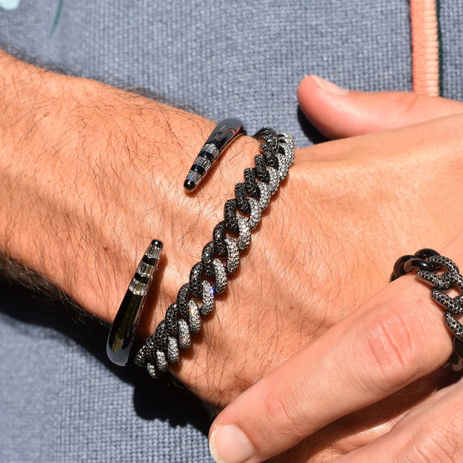 MEN'S DIAMOND SNAKE TAIL CUFF - Image 6