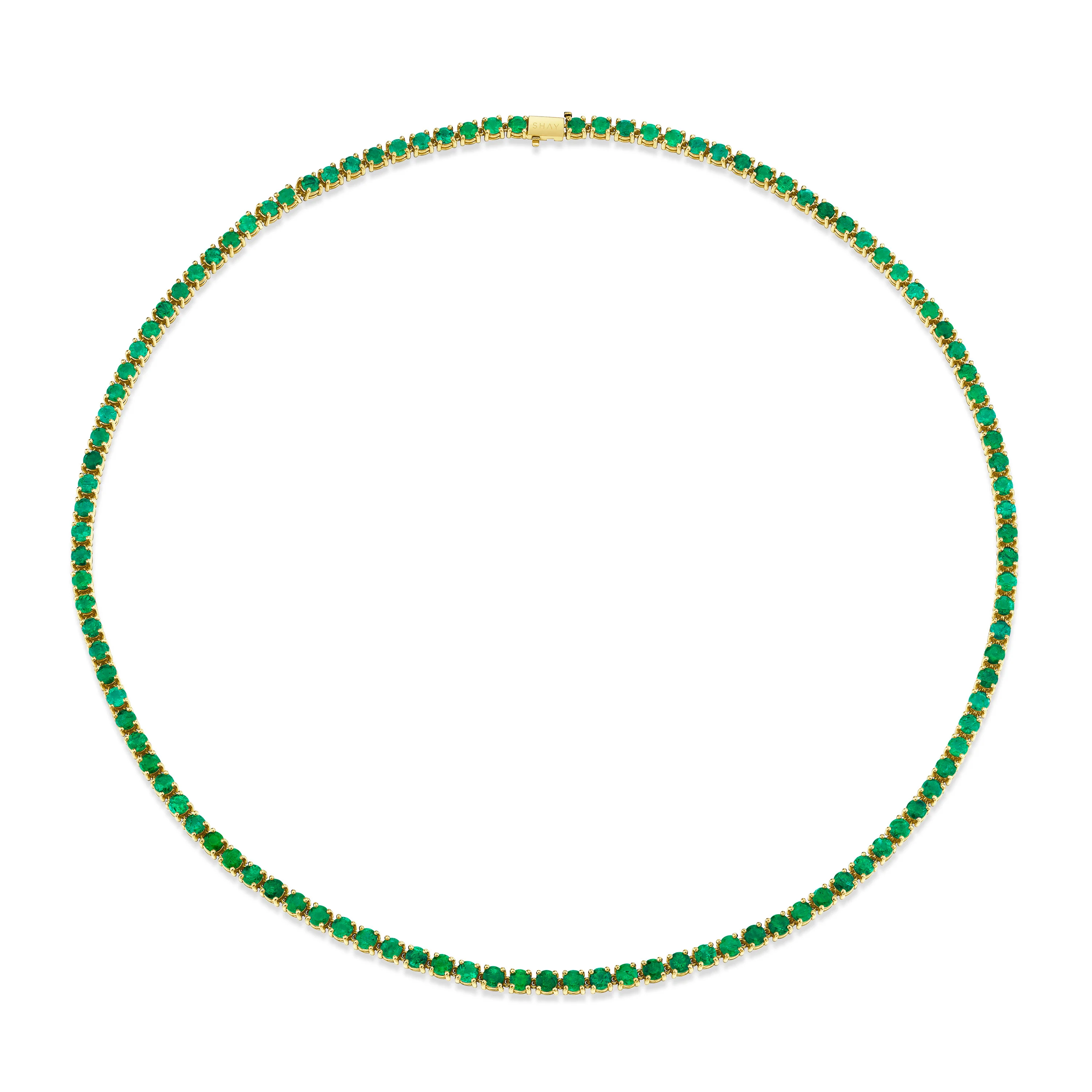 MEN'S EMERALD TENNIS NECKLACE