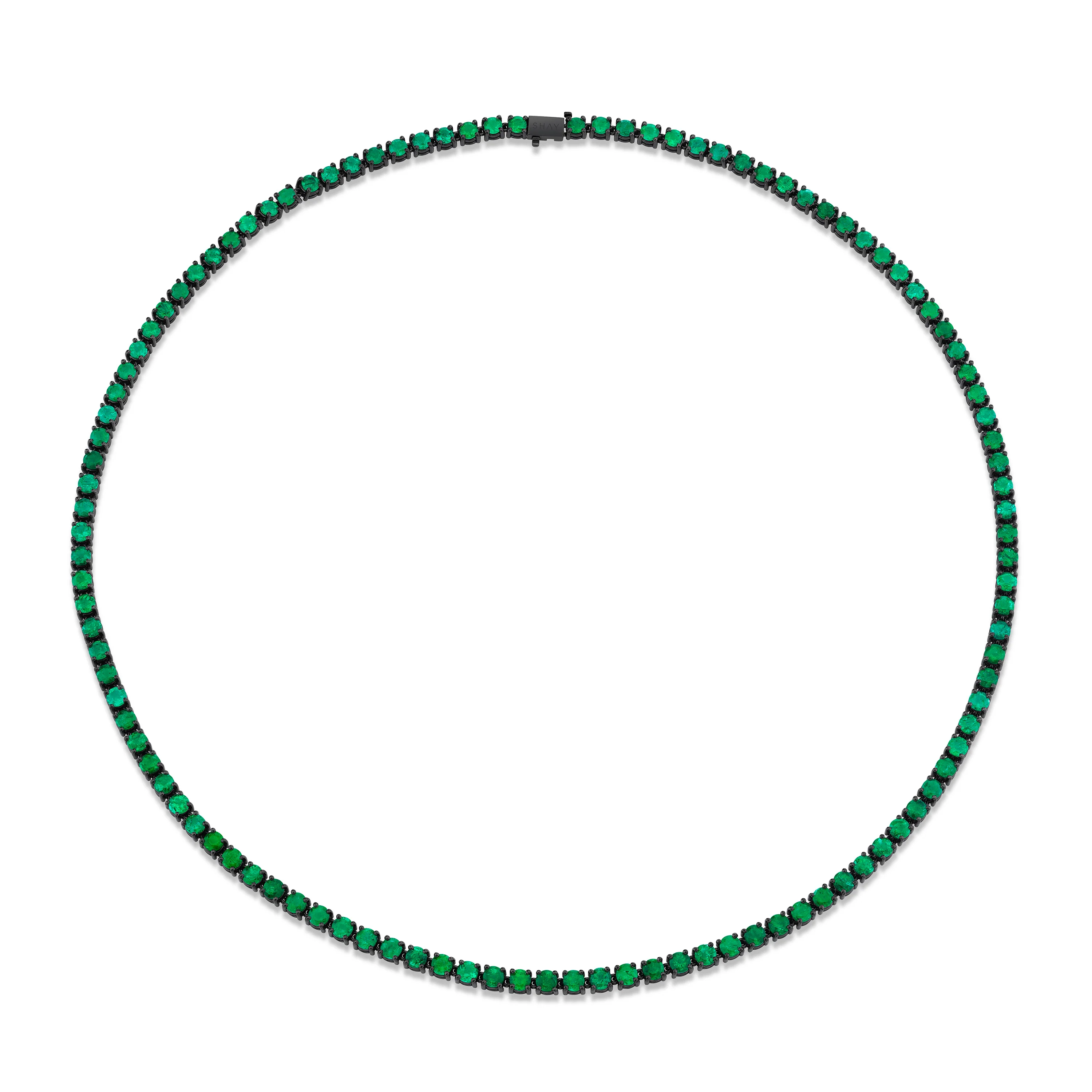 MEN'S EMERALD TENNIS NECKLACE - Image 3