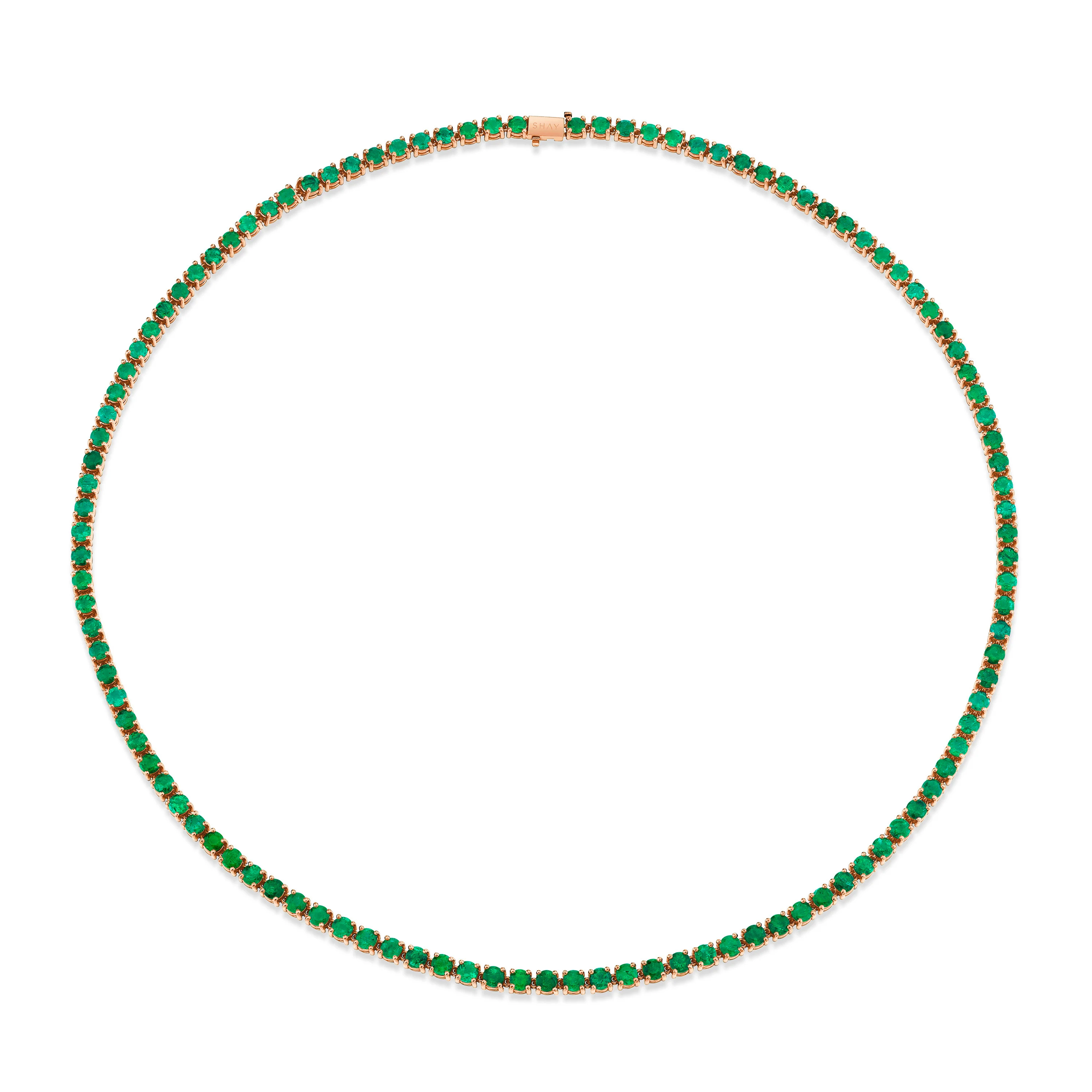 MEN'S EMERALD TENNIS NECKLACE - Image 4