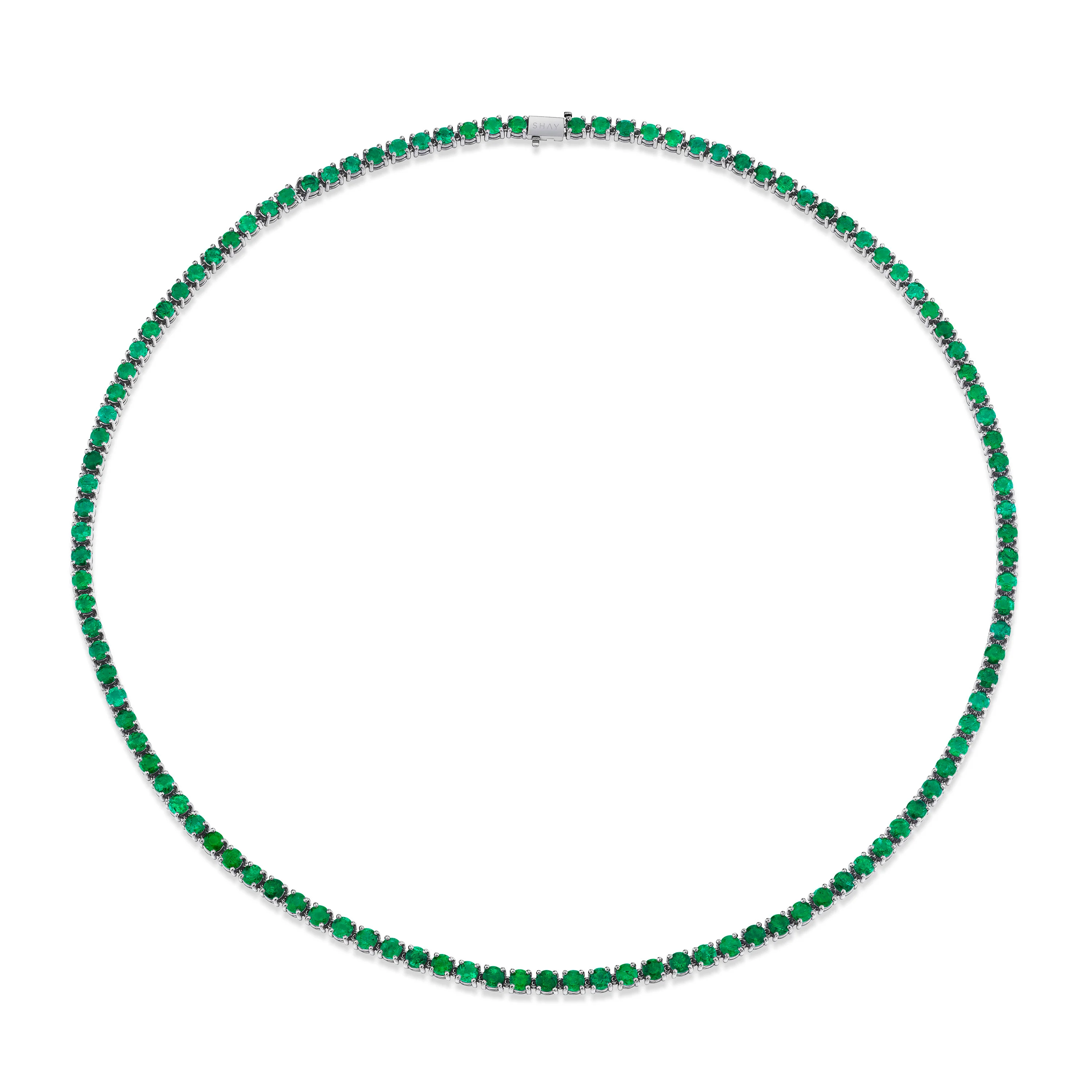 MEN'S EMERALD TENNIS NECKLACE - Image 5