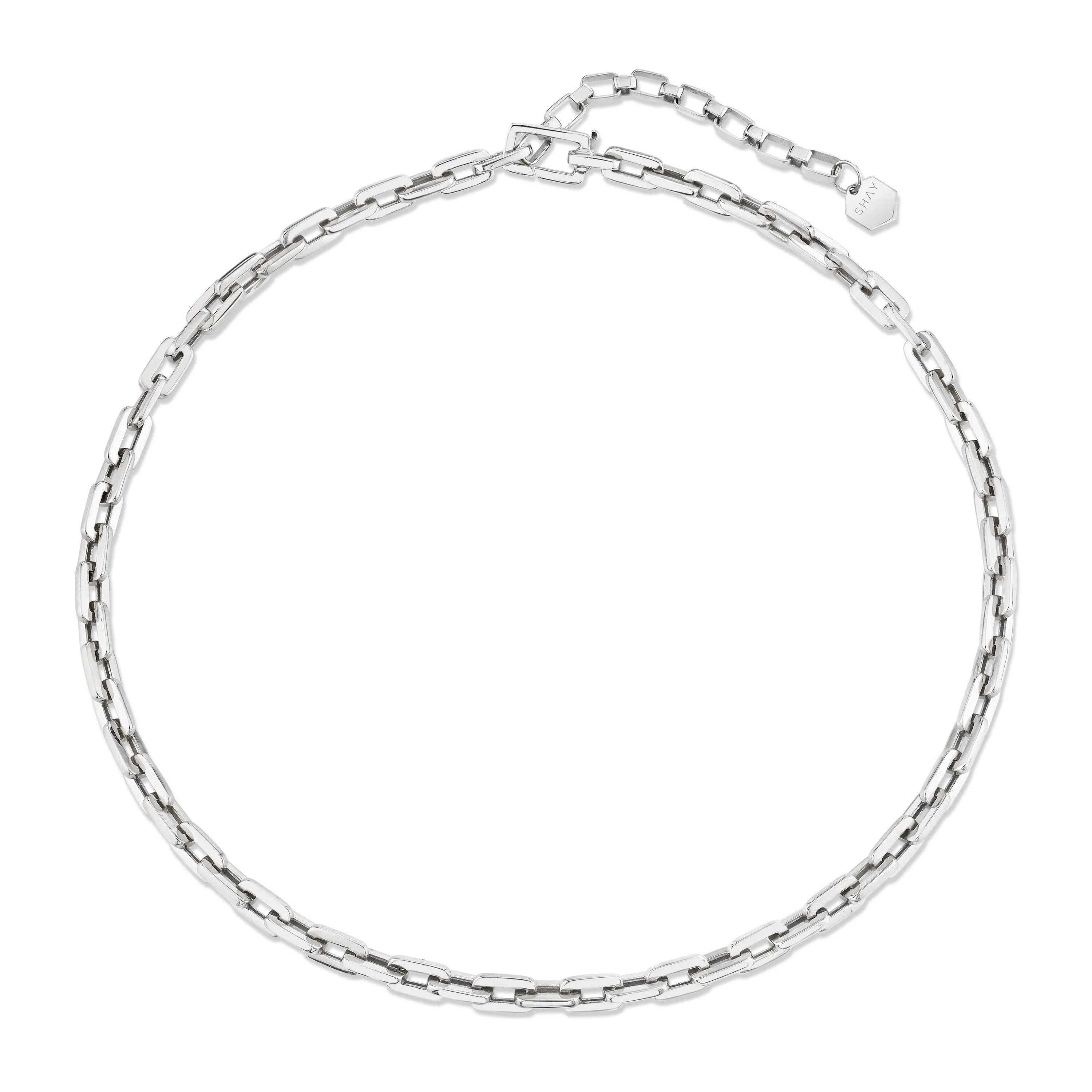 MEN'S SOLID GOLD DECO LINK NECKLACE - Image 3