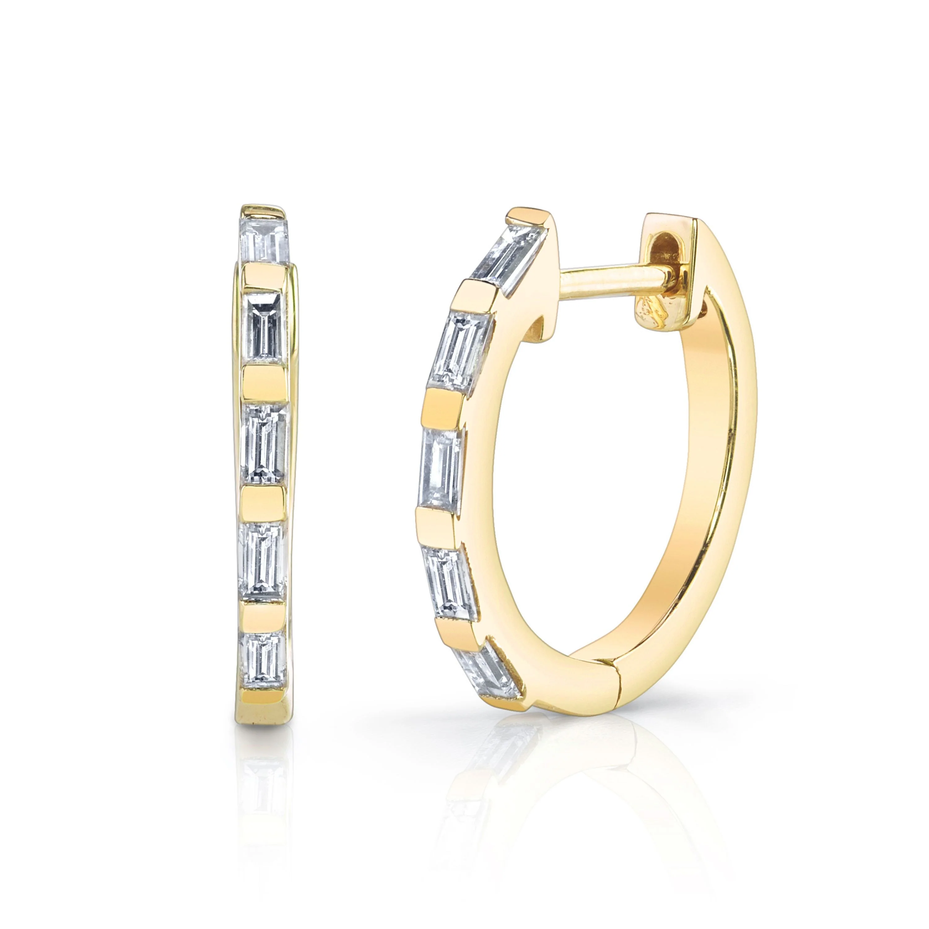DIAMOND BAGUETTE HUGGIES, 12.5mm - Image 3
