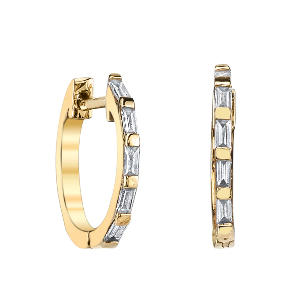 DIAMOND BAGUETTE MINI HUGGIES, 10mm - Image 3