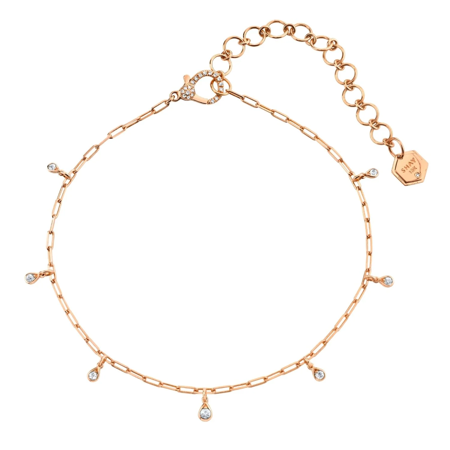 MINI ME DIAMOND BABY DANGLE DROP ANKLET - Image 2