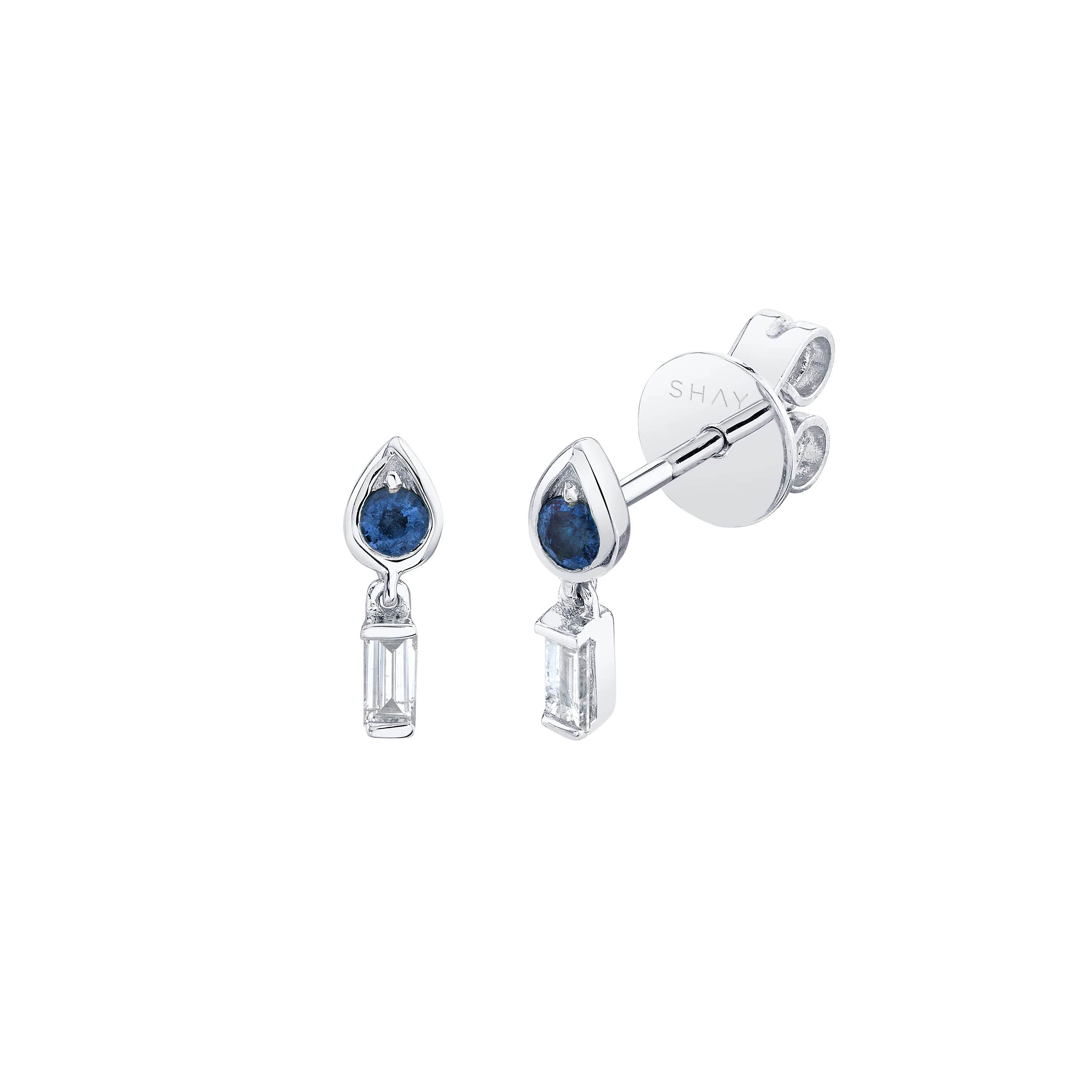 MINI ME DIAMOND & BLUE SAPPHIRE LIT STUDS - Image 4