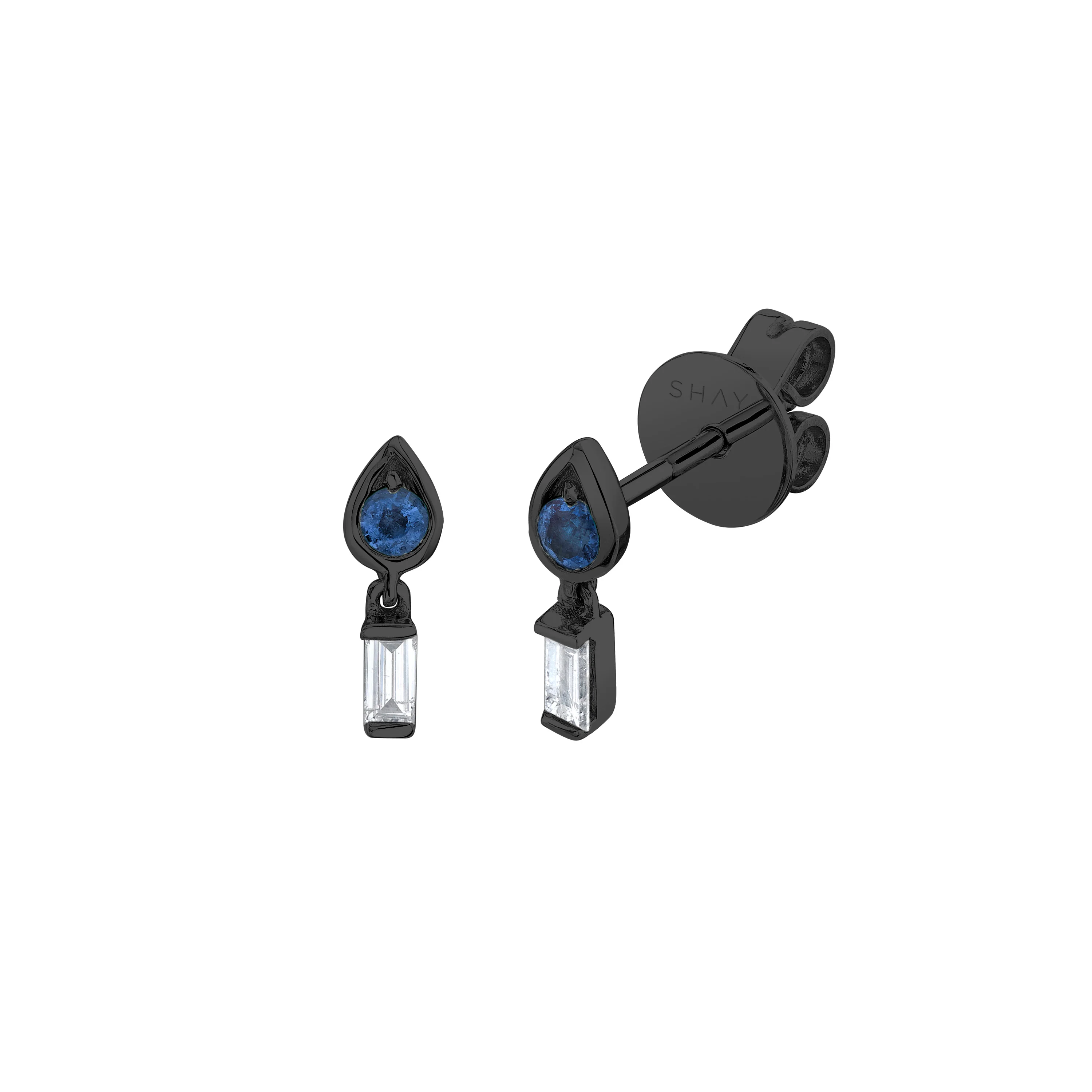 MINI ME DIAMOND & BLUE SAPPHIRE LIT STUDS - Image 5