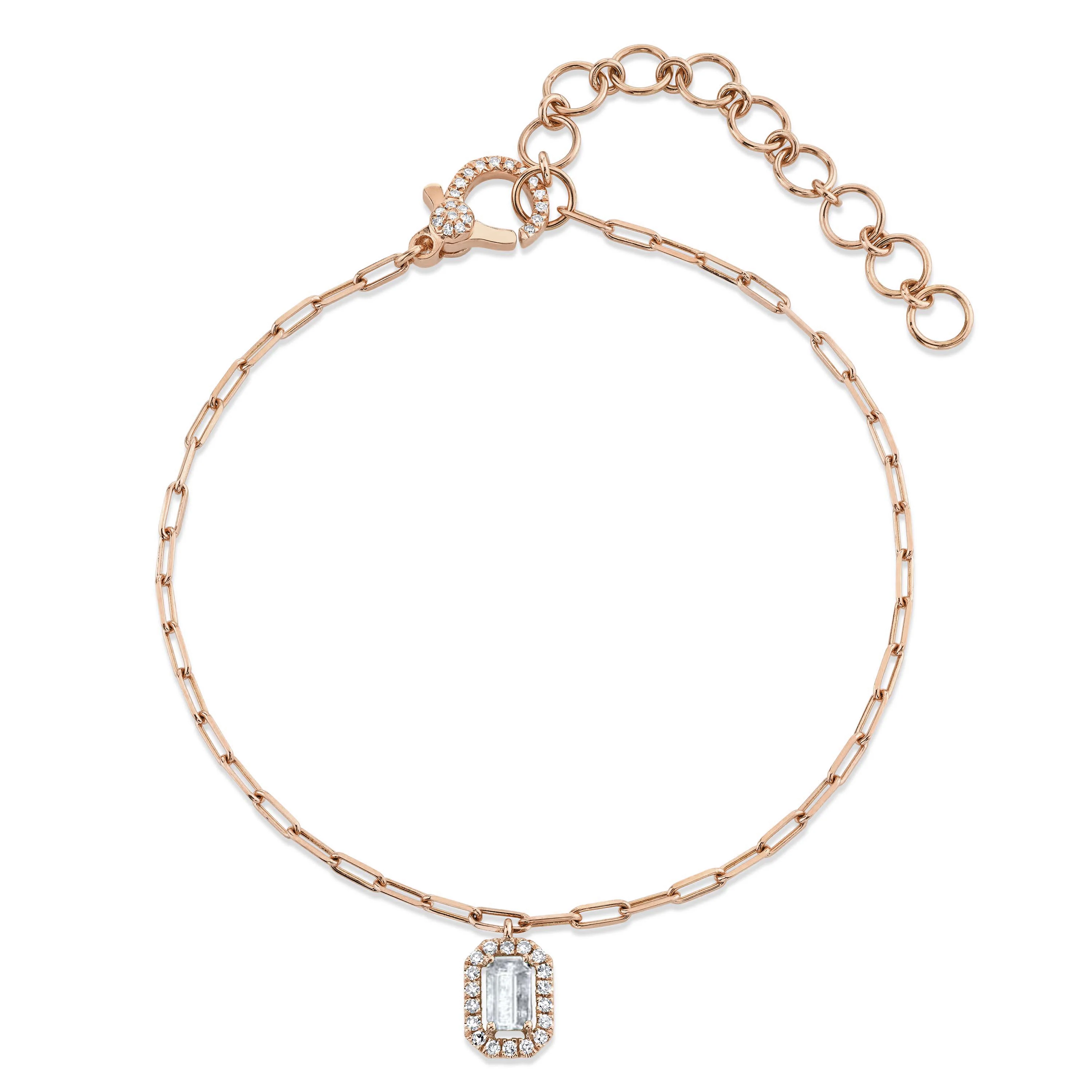 MINI ME DIAMOND HALO DROP ANKLET - Image 3