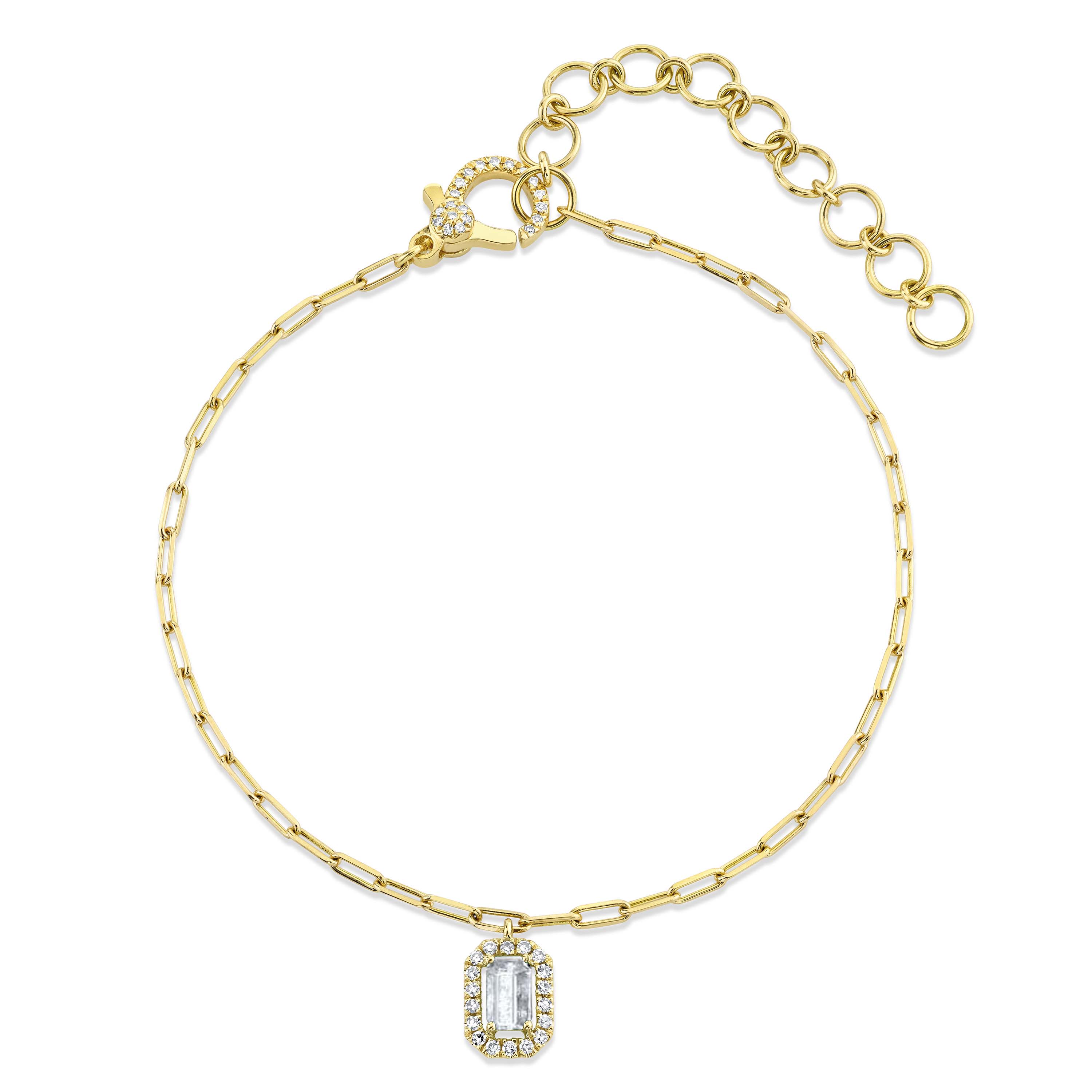 MINI ME DIAMOND HALO DROP ANKLET - Image 4