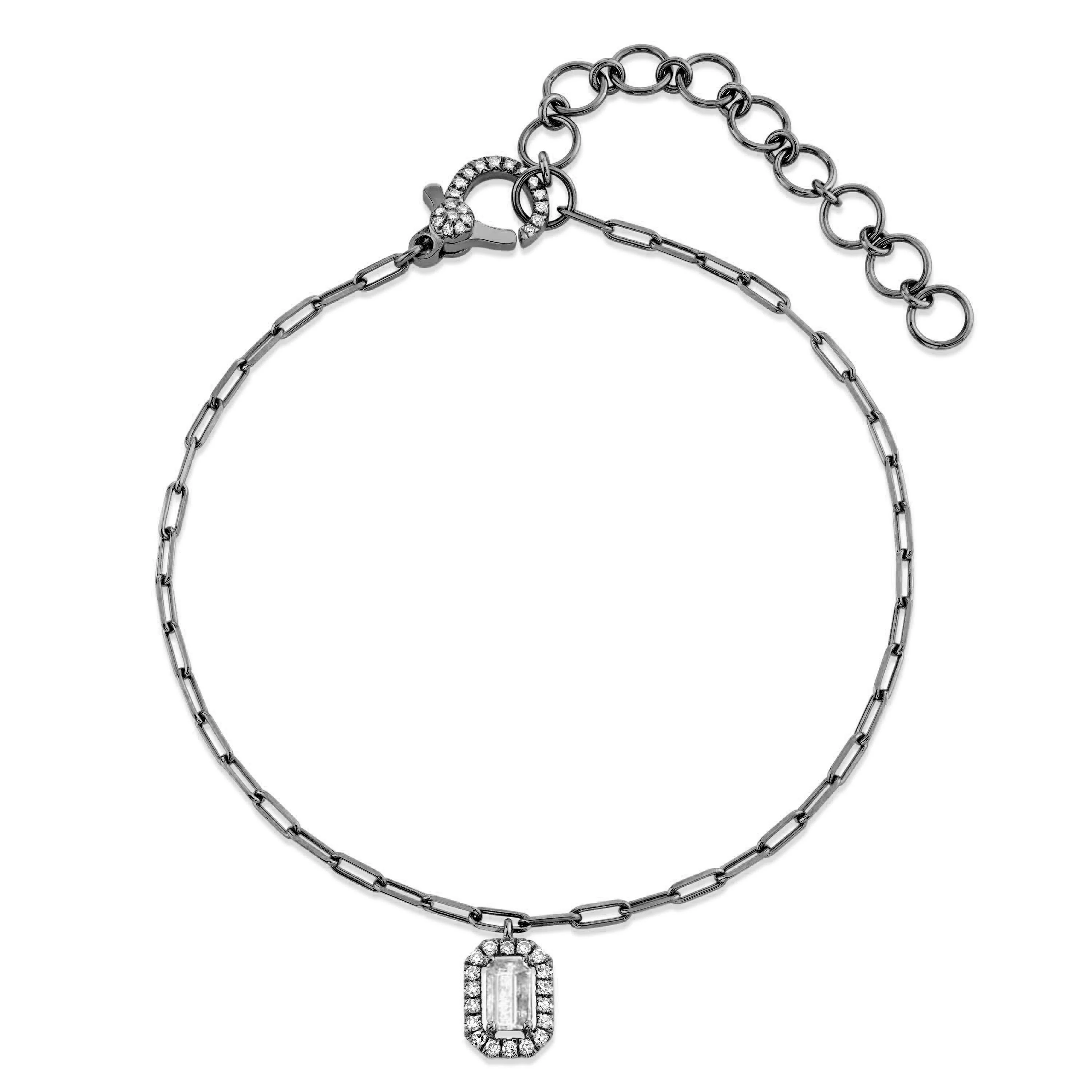 MINI ME DIAMOND HALO DROP ANKLET - Image 5