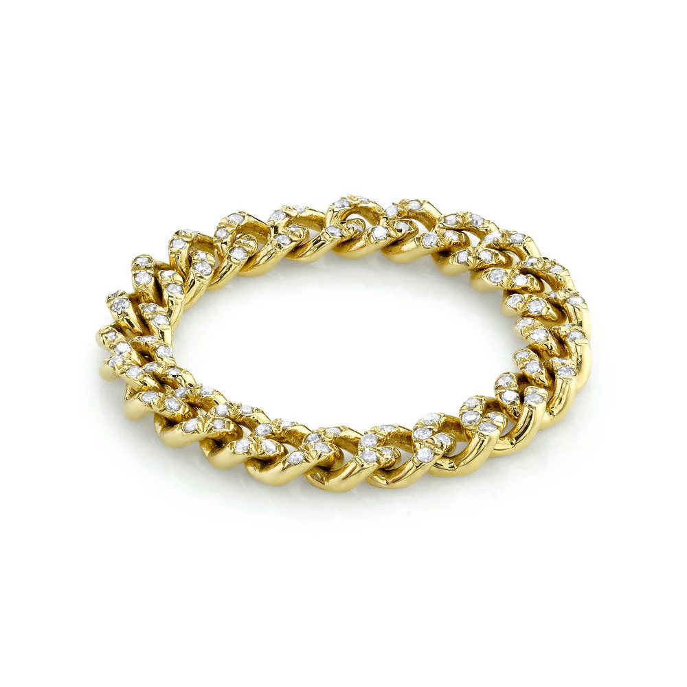 MINI ME DIAMOND PAVE BABY LINK RING - Image 3