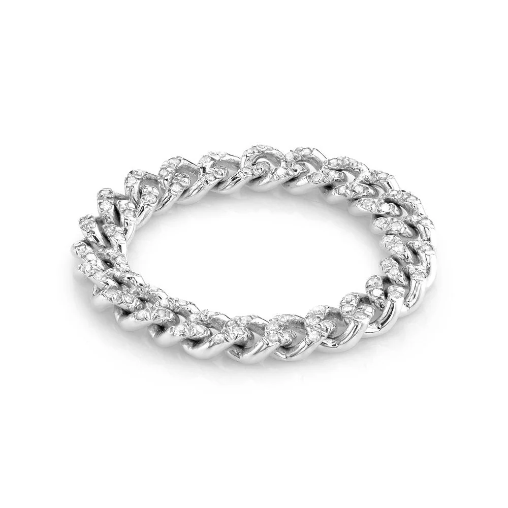 MINI ME DIAMOND PAVE BABY LINK RING - Image 4