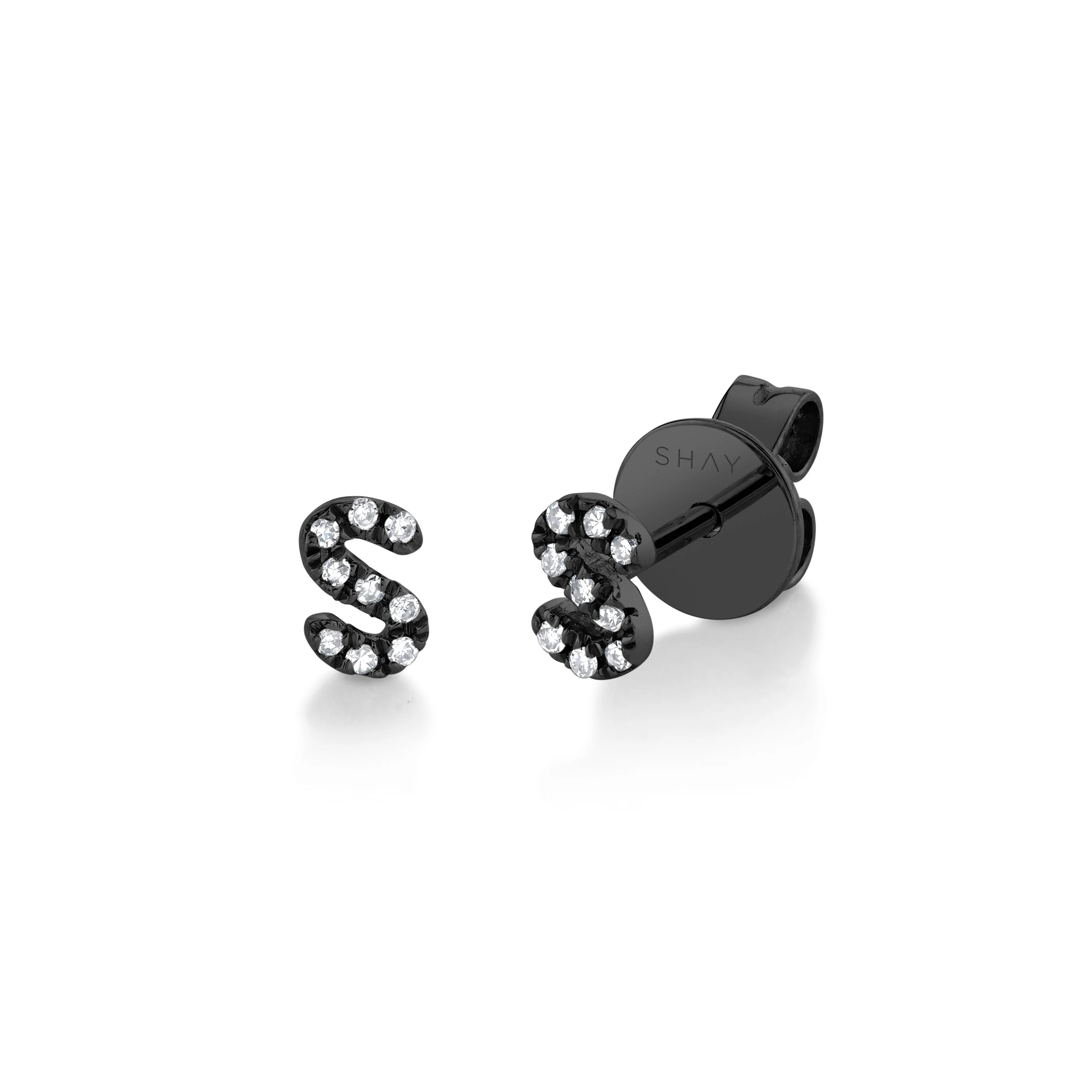 MINI ME DIAMOND PAVE INITAL STUDS - Image 5