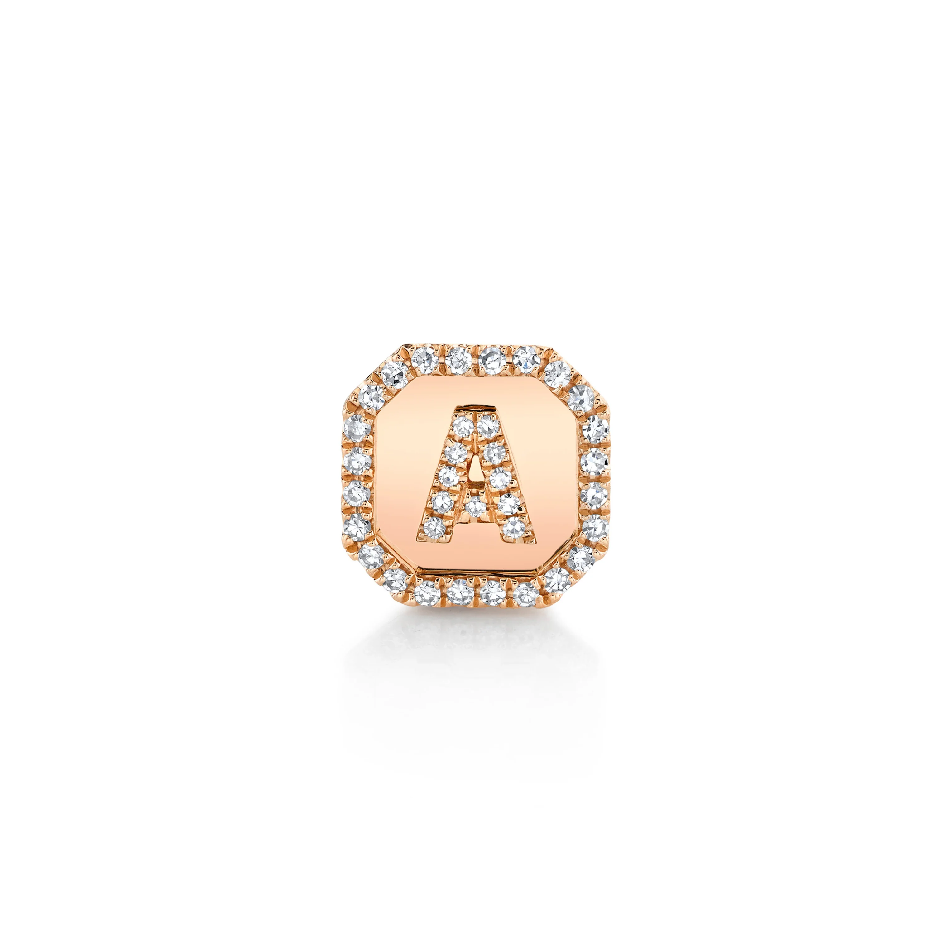 MINI ME DIAMOND INITIAL NAMEPLATE STUD - Image 5