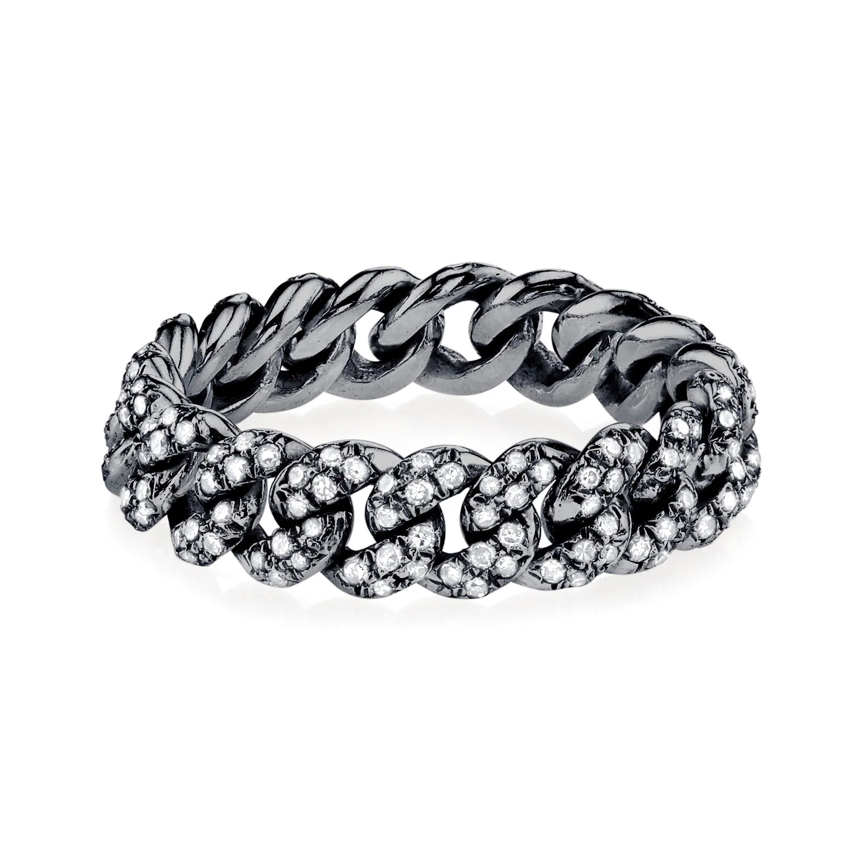 MINI ME DIAMOND PAVE MINI LINK RING - Image 4