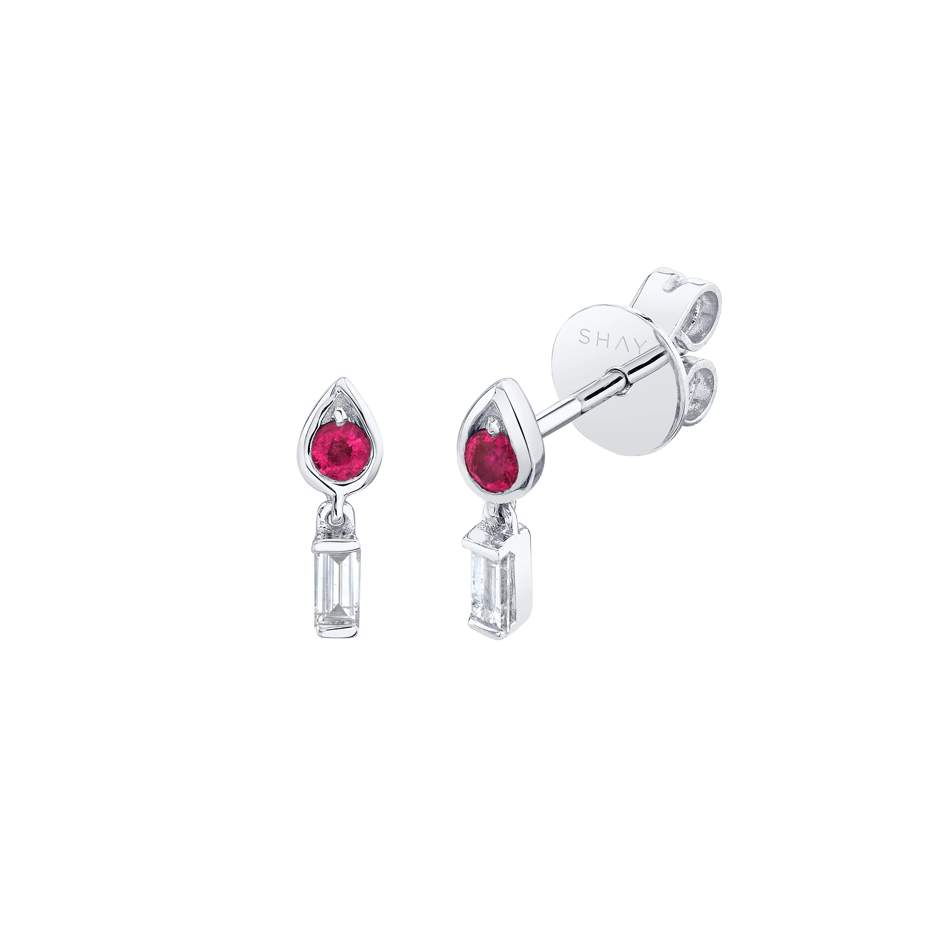 MINI ME DIAMOND & RUBY SAPPHIRE LIT STUDS - Image 3