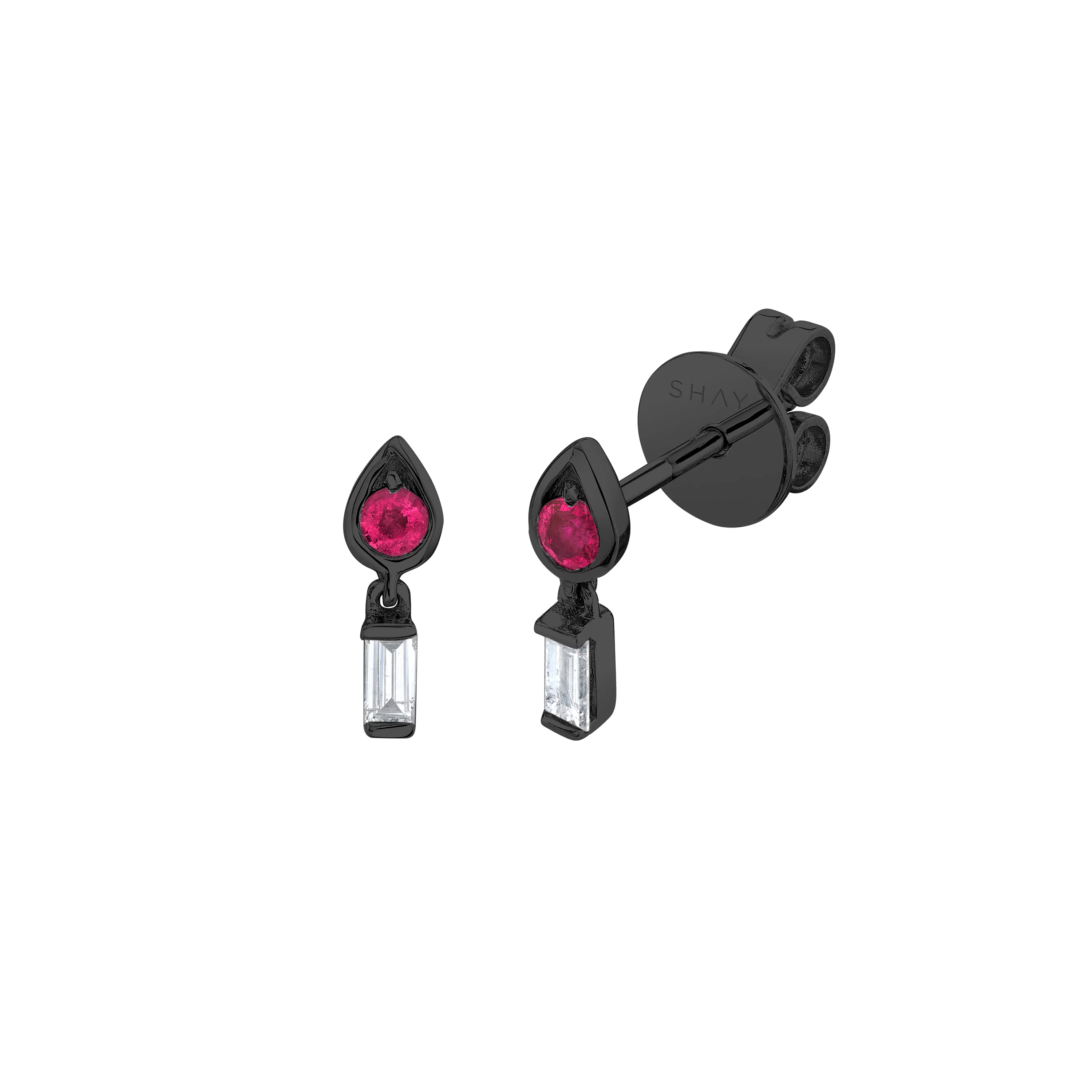MINI ME DIAMOND & RUBY SAPPHIRE LIT STUDS - Image 5