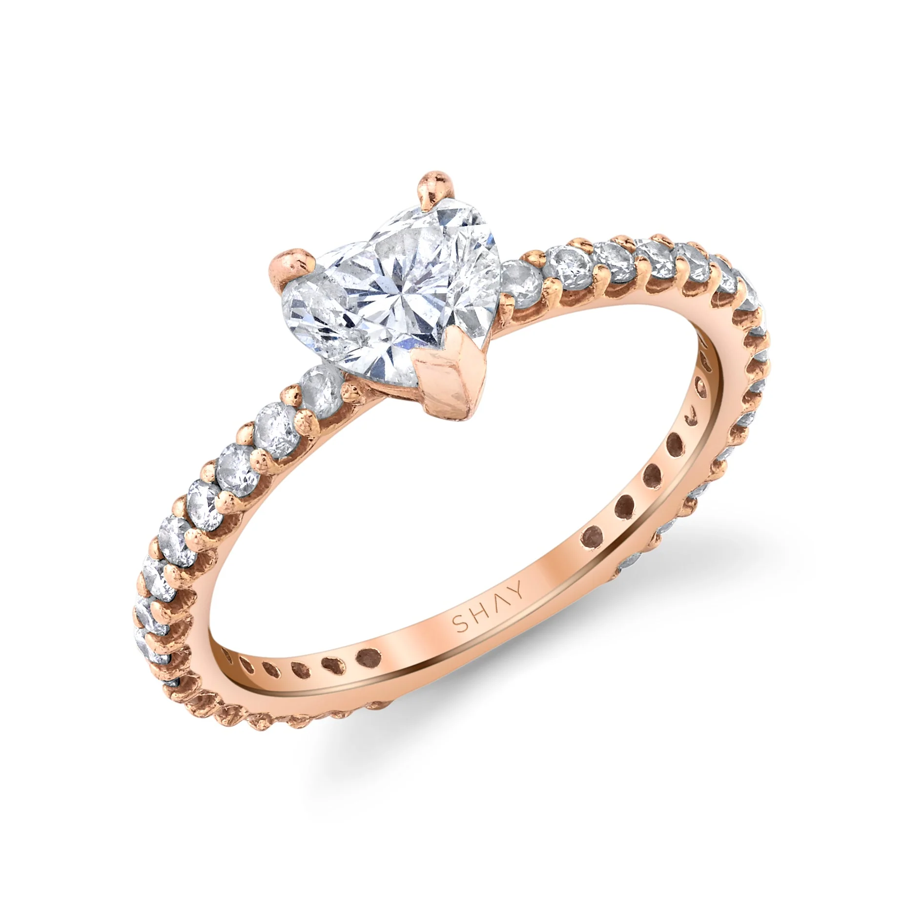 MINI ME DIAMOND SOLITAIRE HEART RING - Image 2