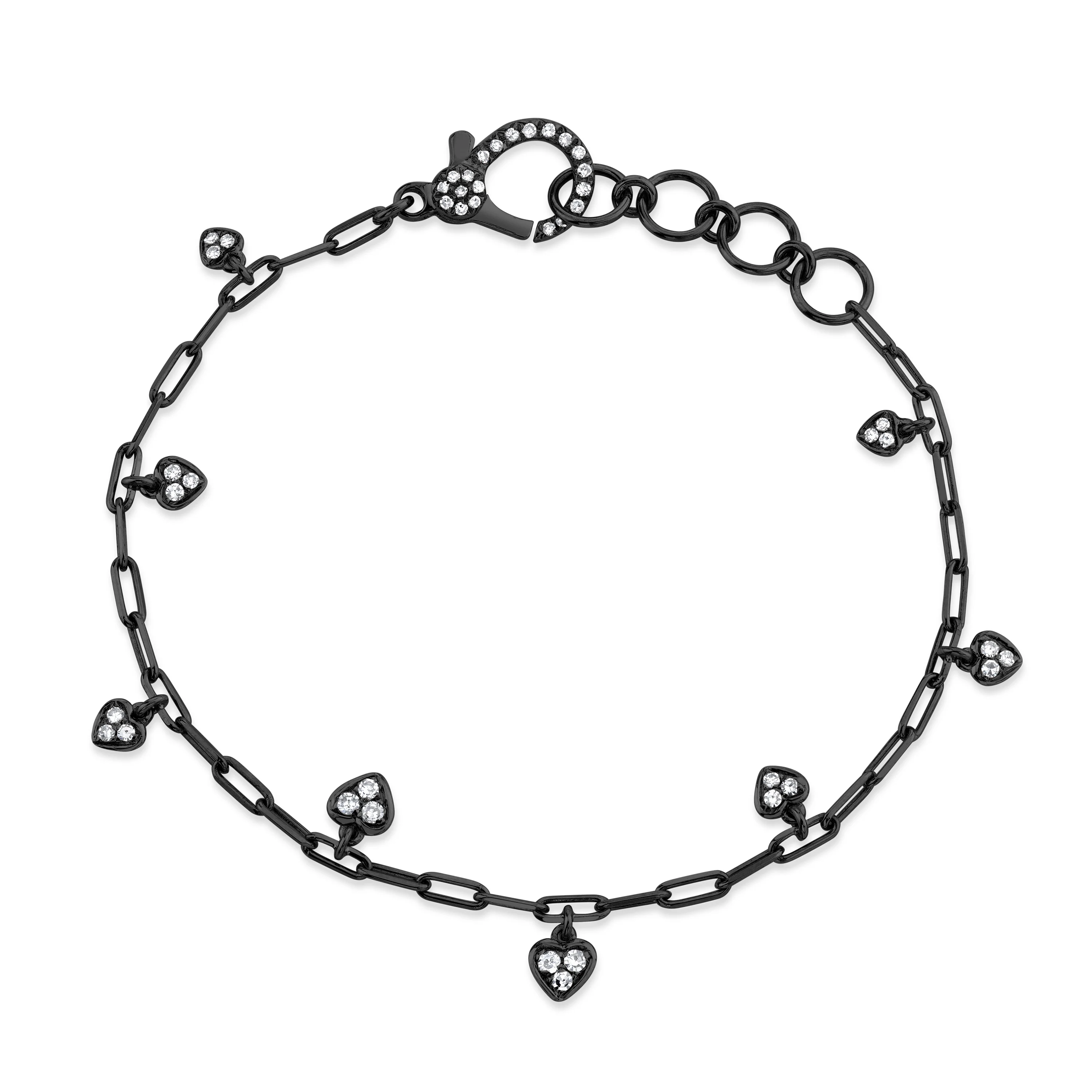 MINI ME DIAMOND PAVE BABY HEART DROP BRACELET - Image 5