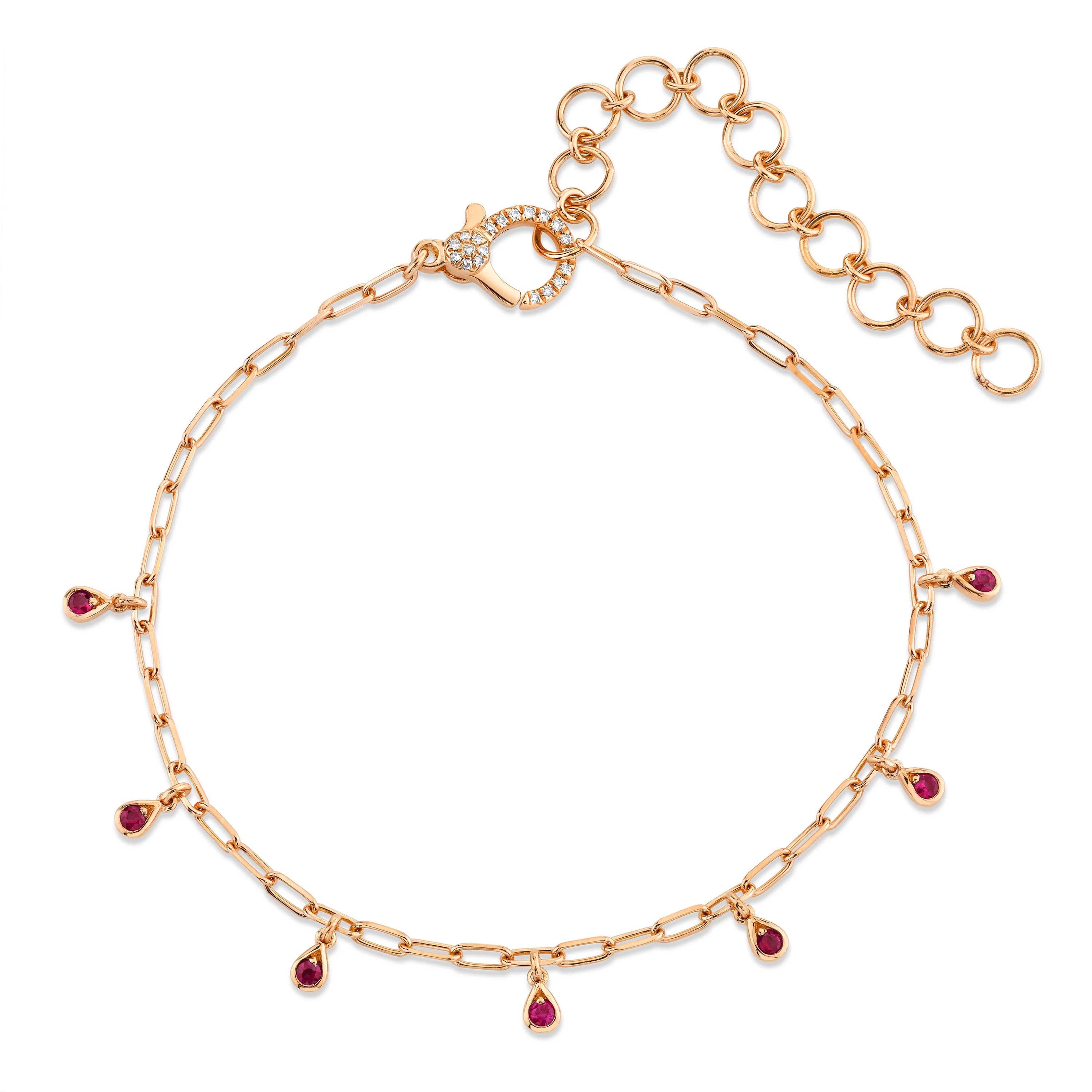 MINI ME RUBY BABY DANGLE DROP ANKLET - Image 2