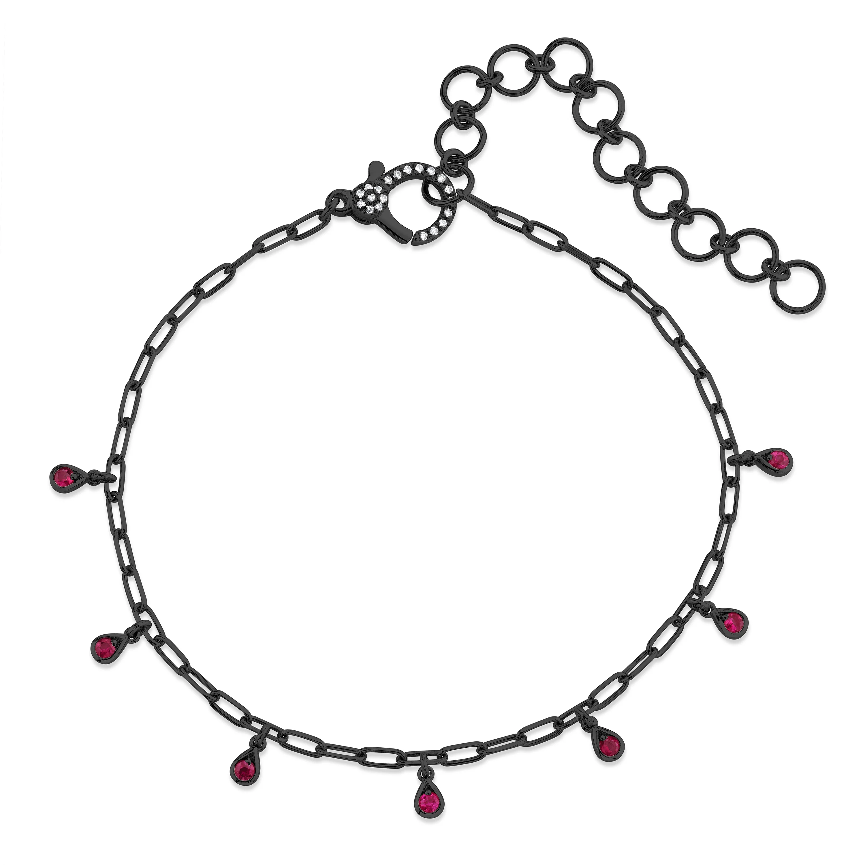 MINI ME RUBY BABY DANGLE DROP ANKLET - Image 4
