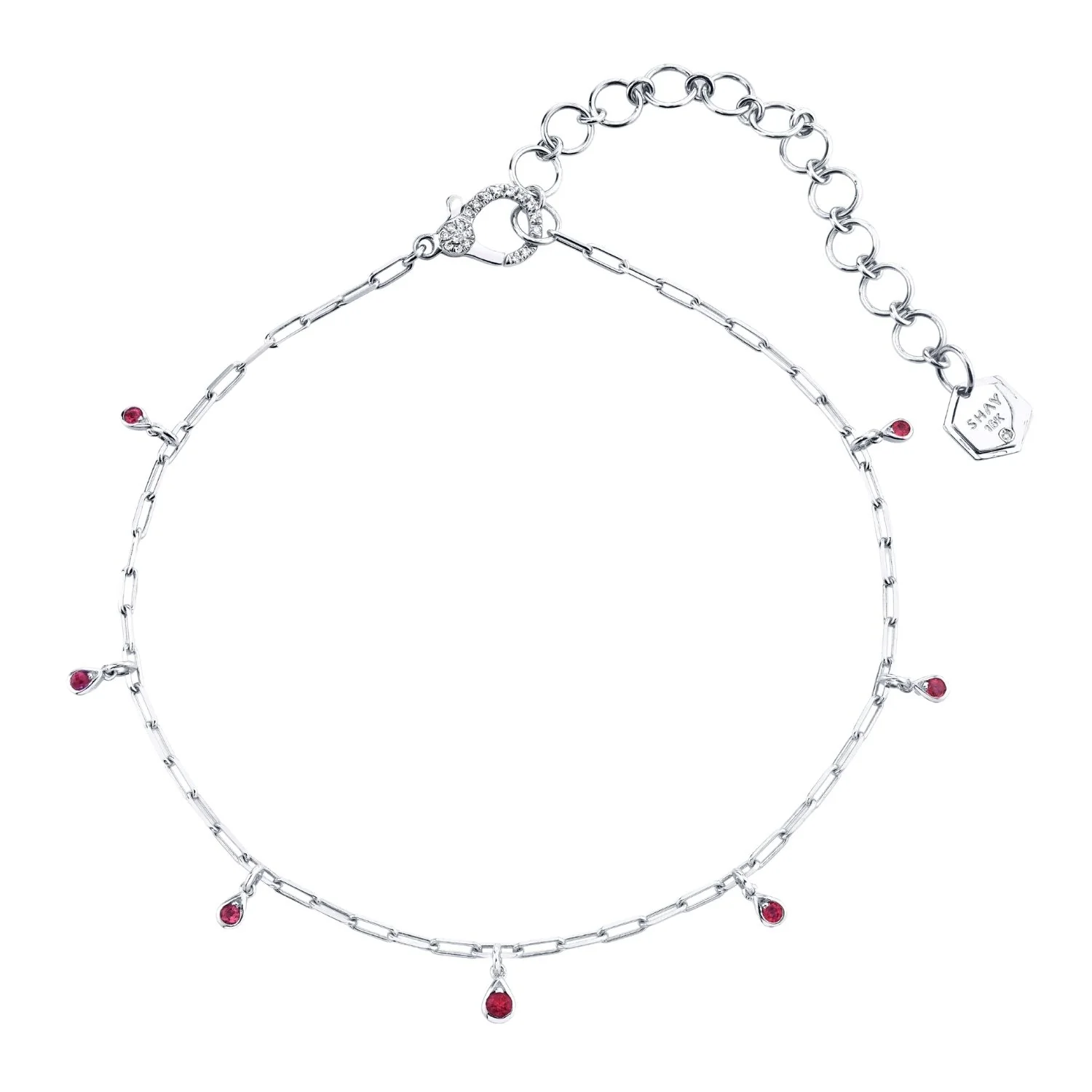 MINI ME RUBY DANGLE DROP NECKLACE - Image 3