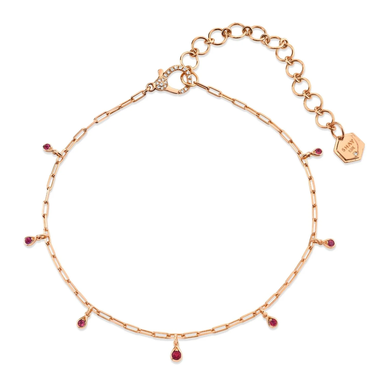 MINI ME RUBY DANGLE DROP NECKLACE - Image 4
