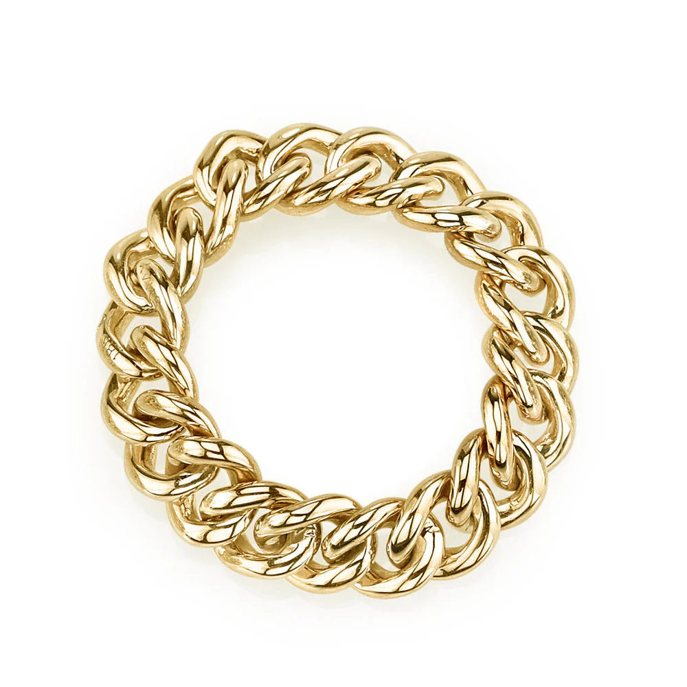 MINI ME SOLID GOLD MINI LINK RING - Image 3