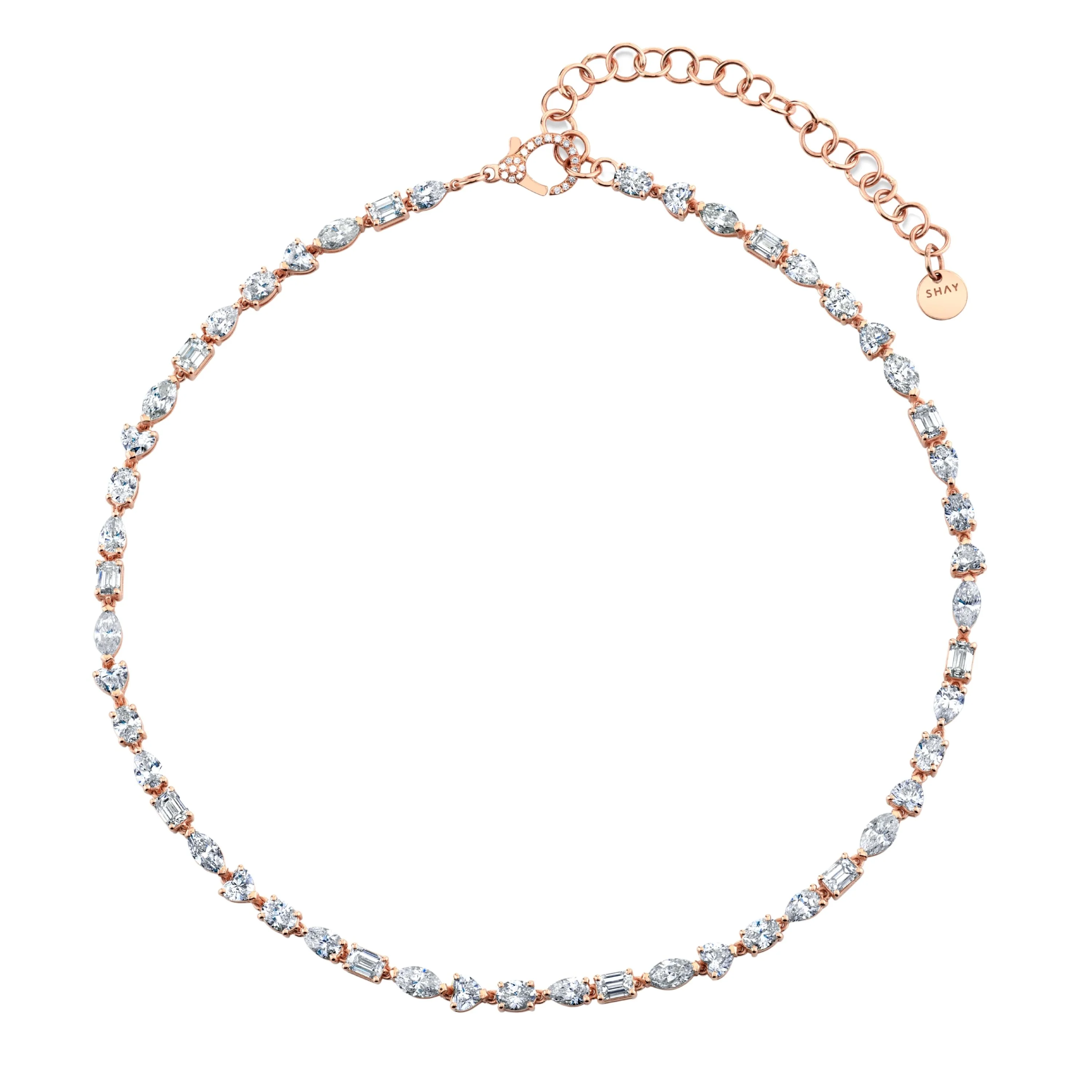 MIXED DIAMOND TENNIS NECKLACE CLASSIC - Image 3