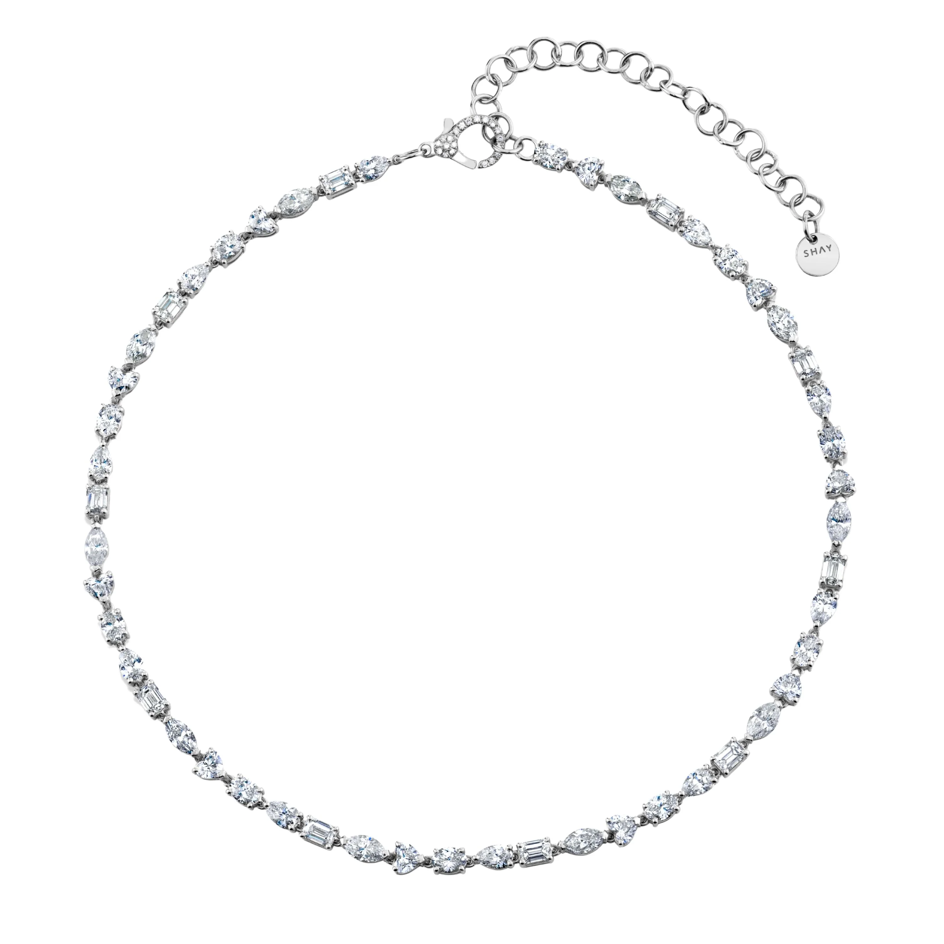 MIXED DIAMOND TENNIS NECKLACE CLASSIC - Image 4