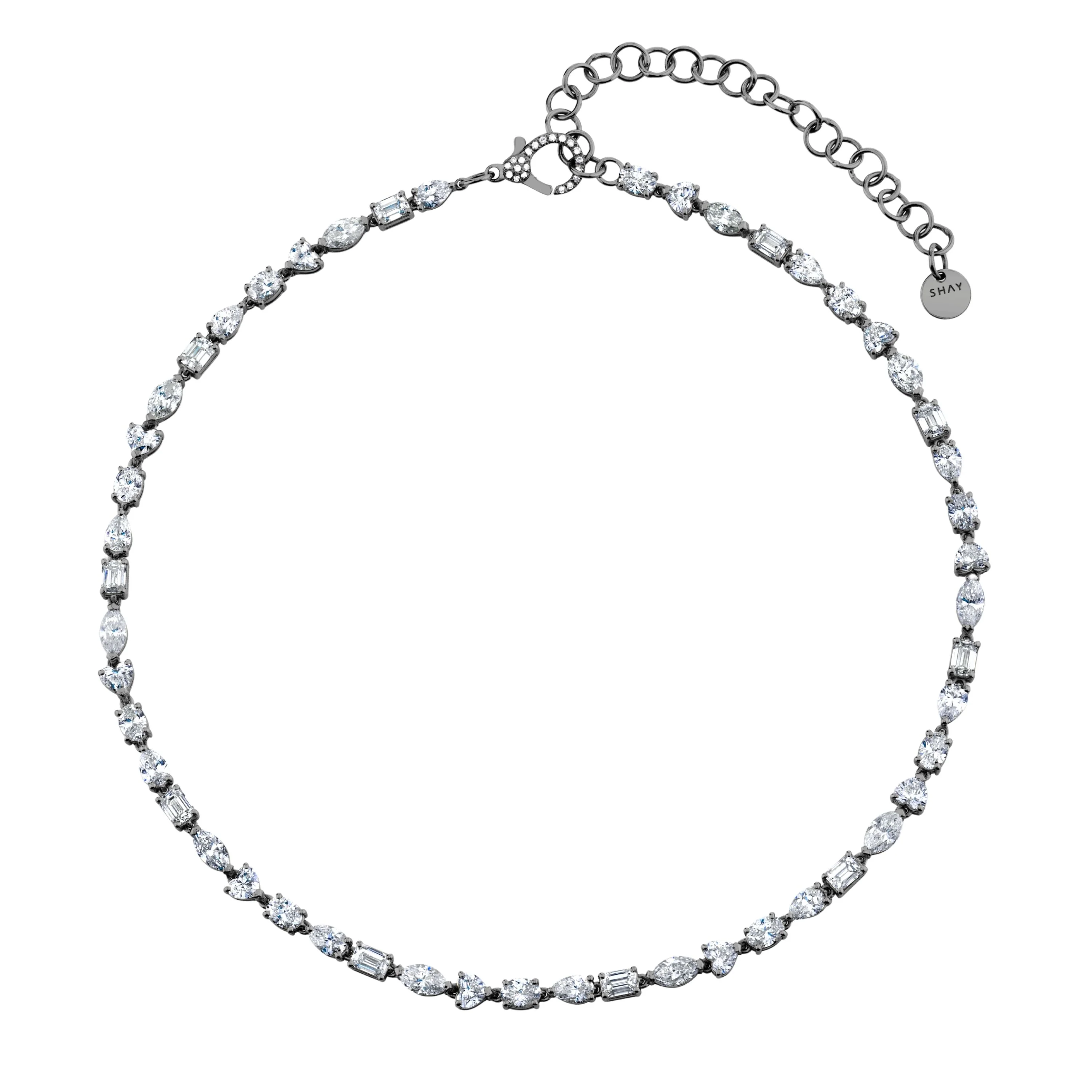 MIXED DIAMOND TENNIS NECKLACE CLASSIC - Image 6